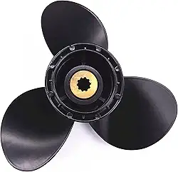 SouthMarine Motor de barco 58100-93723-019 58100-93763 Hélice de liga de alumínio 9 1/4x9 para motores de popa Suzuki 9.9HP 15HP DT DF 9.9HP 15HP 20HP 9 1/4 x 9