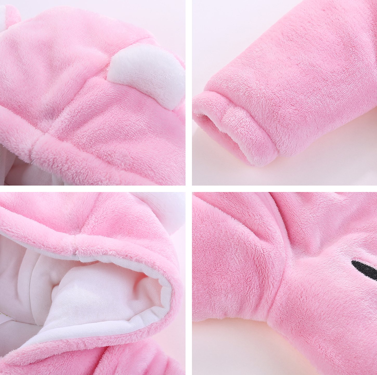 Morbuy Jumpsuit Bebé Unisexo Bebé Recién Nacido Franela Mameluco Invierno Ropa Una Pieza Pijamas Monos Caricatura Trajes