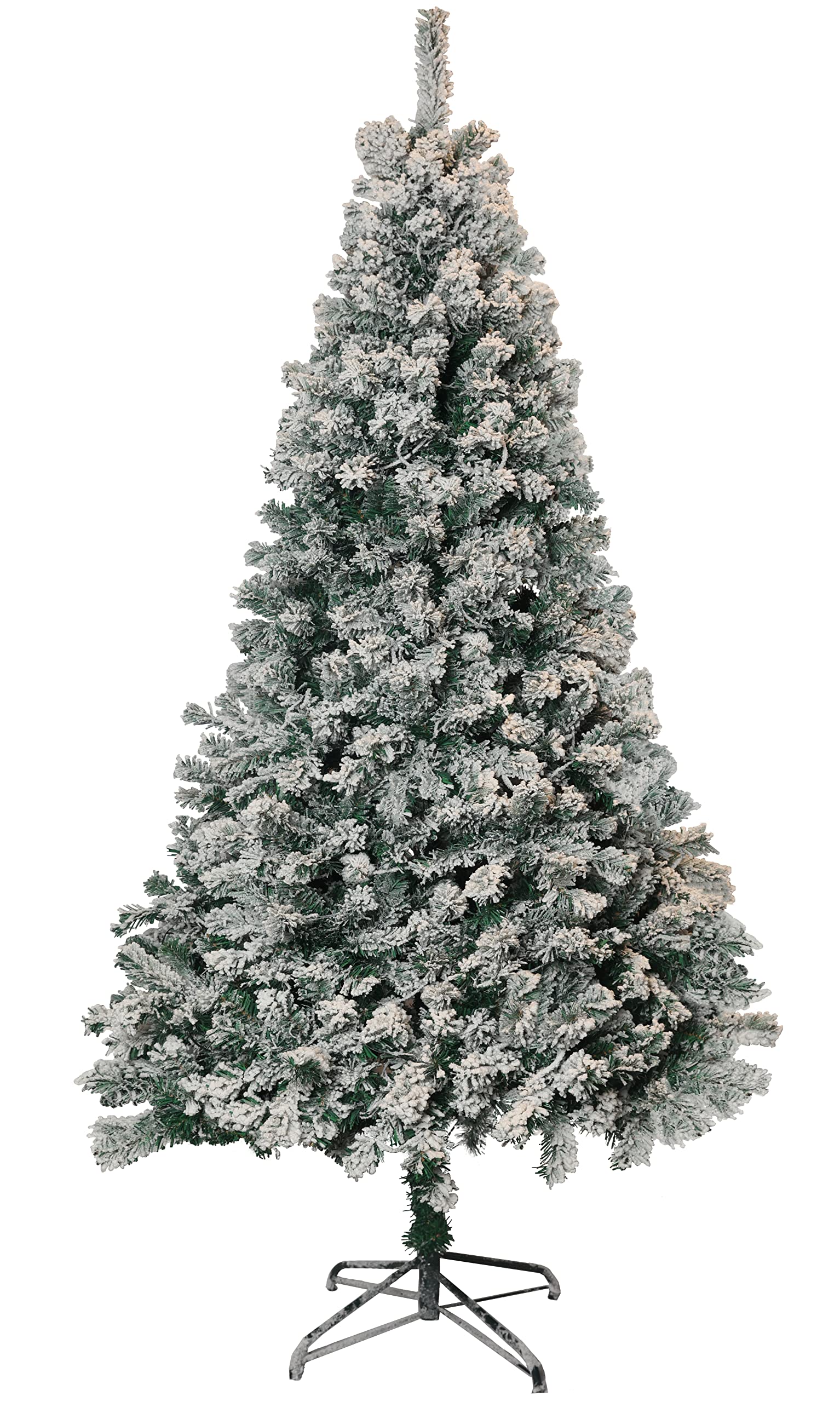 Asinse 6FT Snow Flocked Christmas Tree - Premium Artificial Spruce Christmas Tree with White Heavy Snow Flocking Lightweight and Easy to Assemble with Christmas Tree Metal Stand 850 Tips
