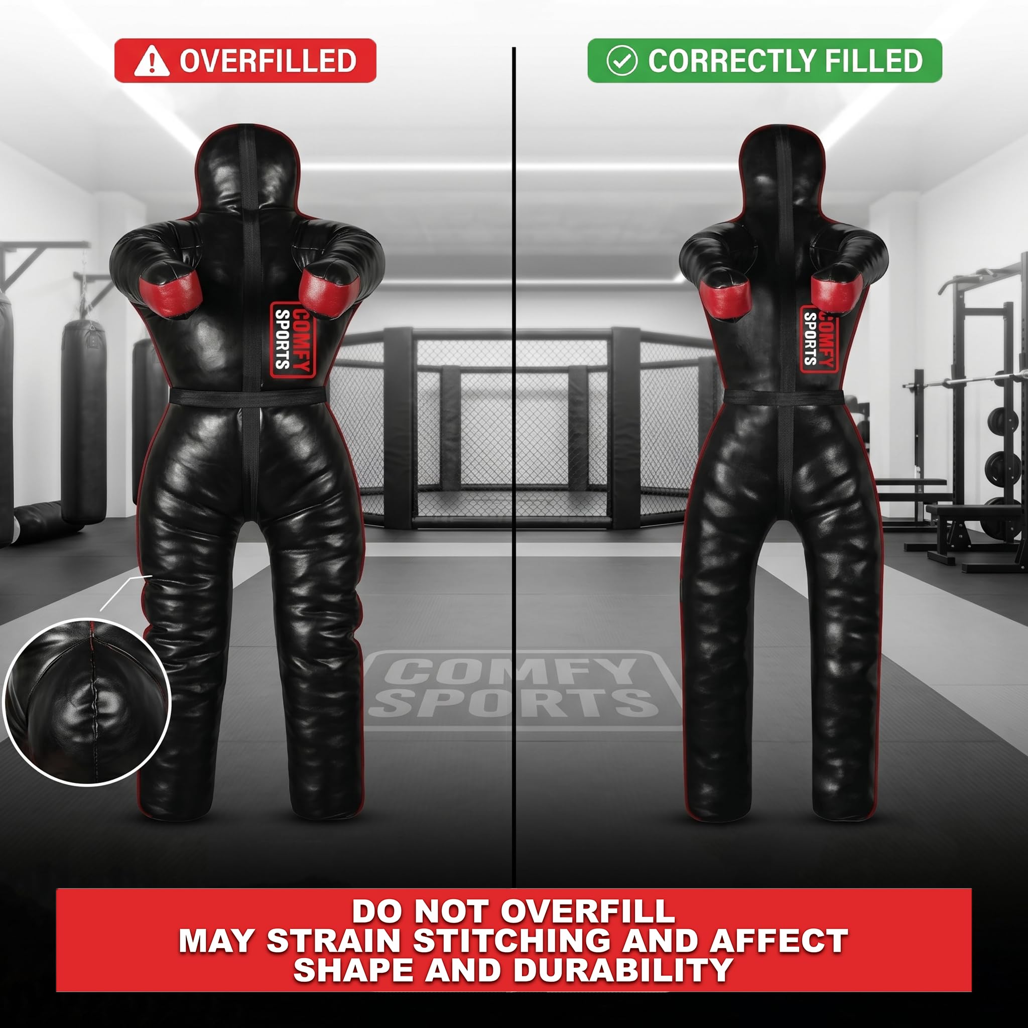 Adult Grip Dummy BJJ Judo Wrestling Standing Position Brazilian Jiu Jitsu MMA Sparring Self Defense Training Unfilled 145cm 170cm Black