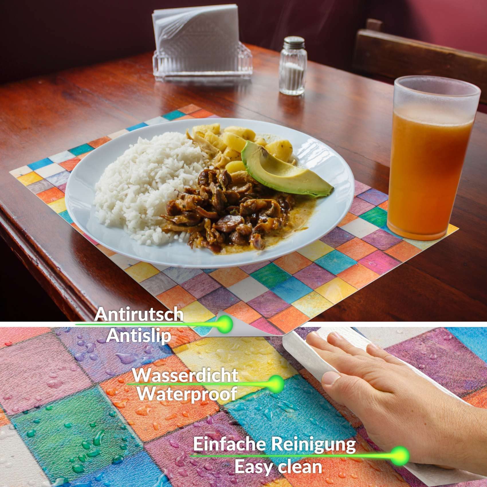 Set De Table - Beige - Intérieur - Couleurs - 45x30 Cm - 6 Pièces