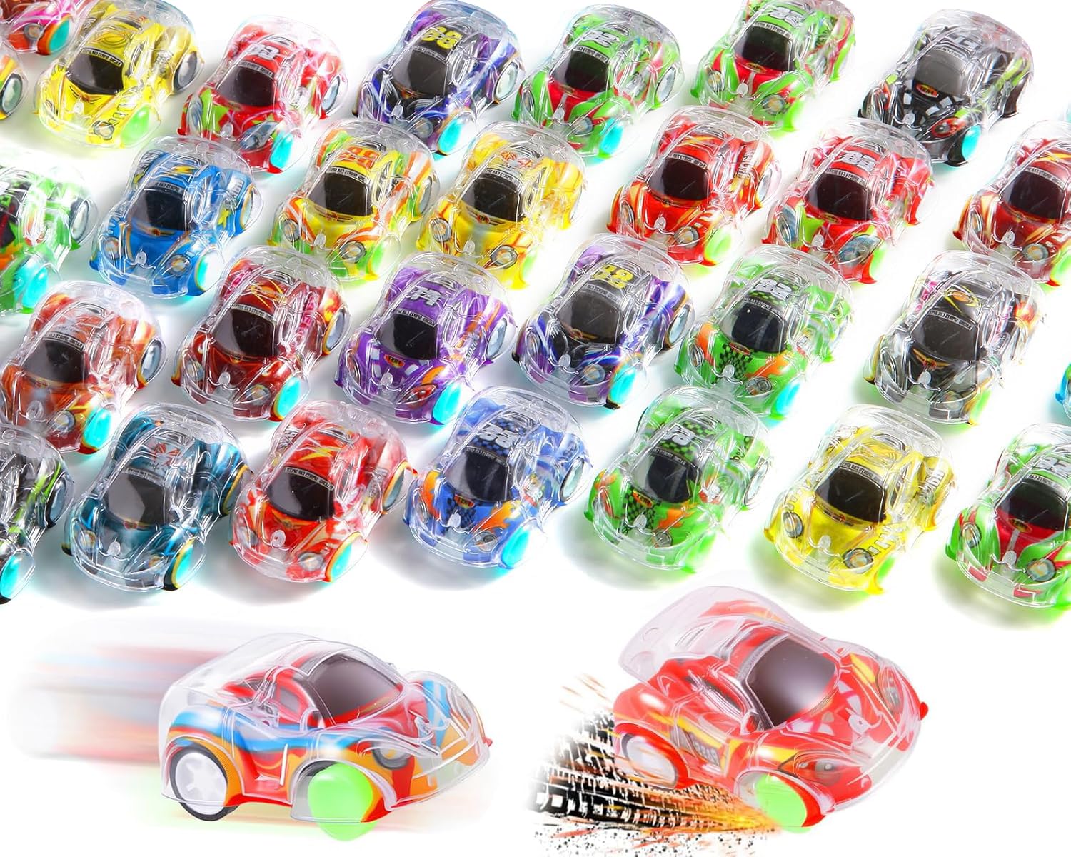 YRPACFB 25 Pcs Mini Pull Back Cars, Pull Back Cars for Party Bags Fillers, Mini Push and Go Car Toy, Micro Machines Vehicles Toys Playset for 3+ Year Old Toddlers White