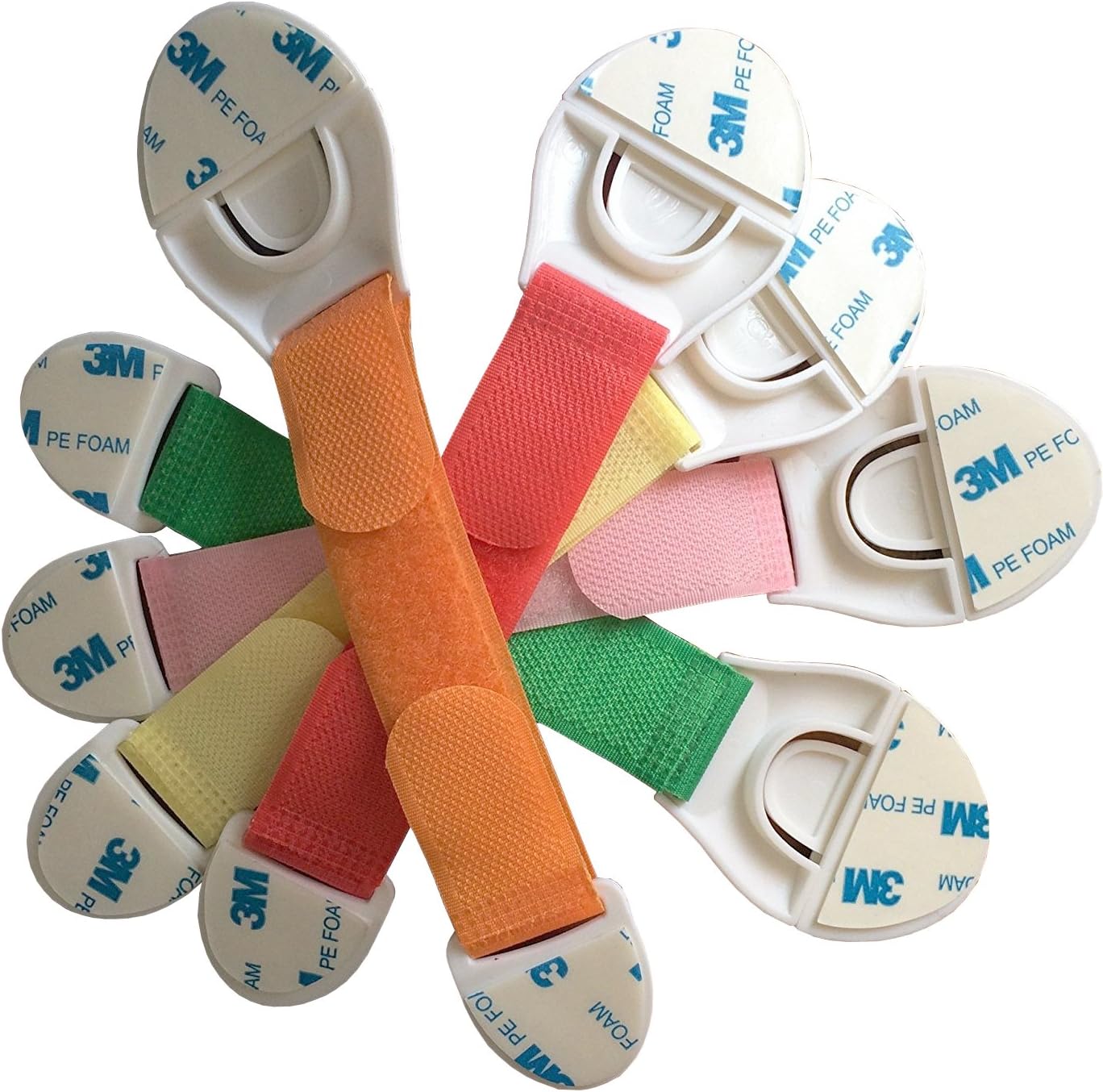 5X Child Infant Baby Safety Appliance Fridge Drawer Cupboard Cabinet Door Drawers Lengthened Safety Lock Latch (Multicolor)