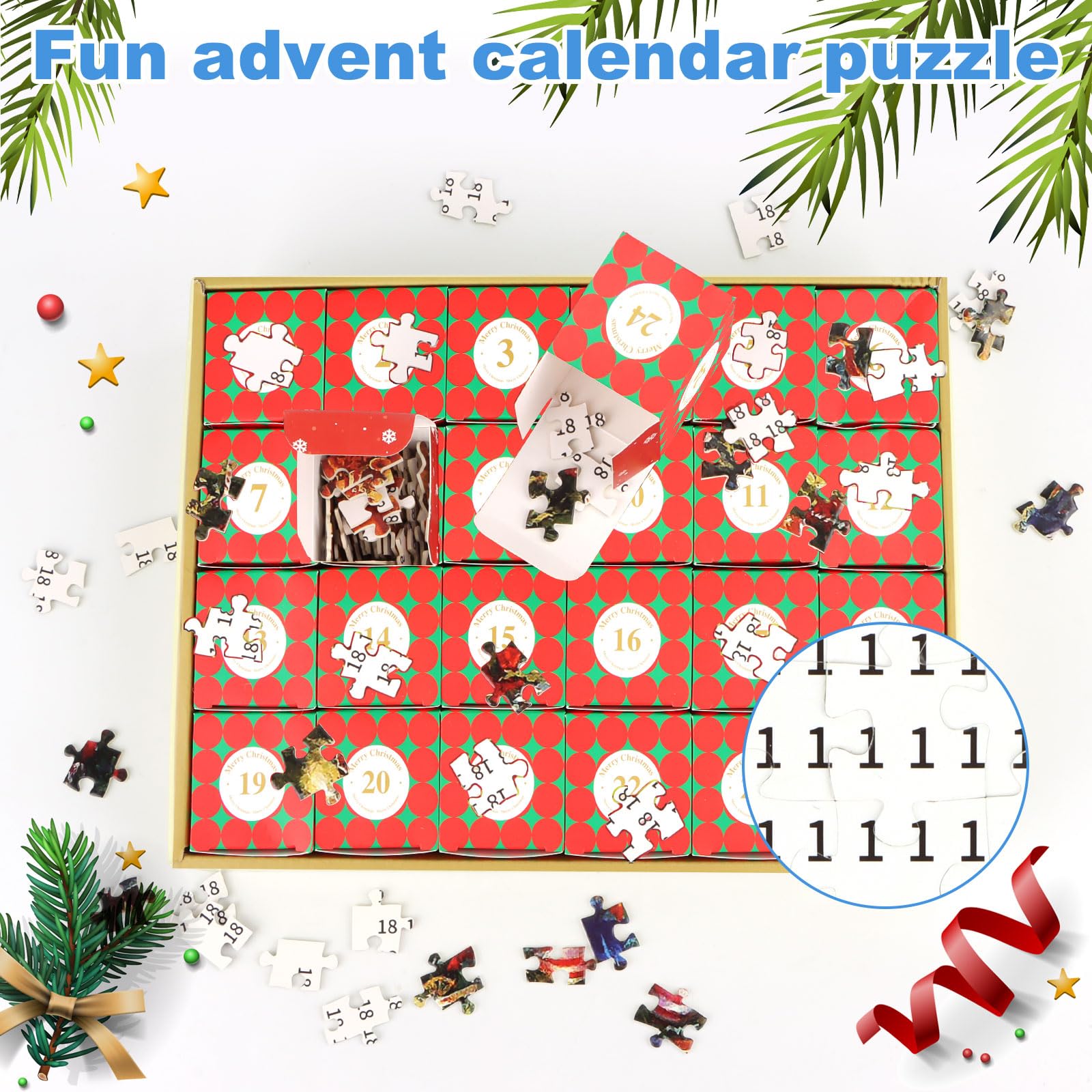 C)Puzzle Calendario dell'Avvento 2025, Puzzle da 1008 pezzi, Calendari