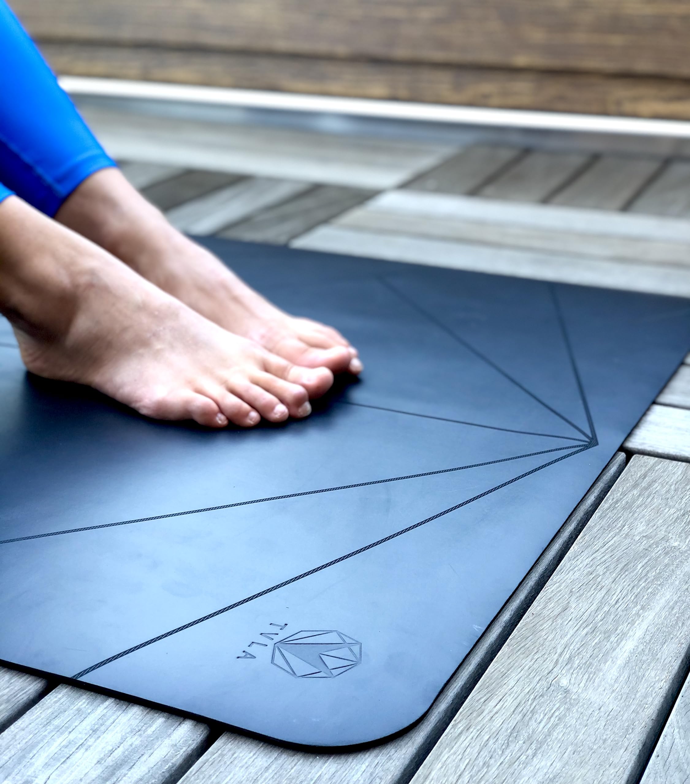 Yoga Align [MAT] | Marcatori incisi basati sull'allineamento | Tappetino da allenamento antiscivolo e assorbe il sudore