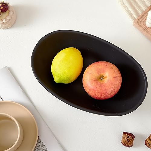Miniatura 4 de Denique Frutero de cerámica para encimera de cocina, cuenco decorativo de 3 patas de 10 pulgadas para decoración de mesa, plato de frutas de