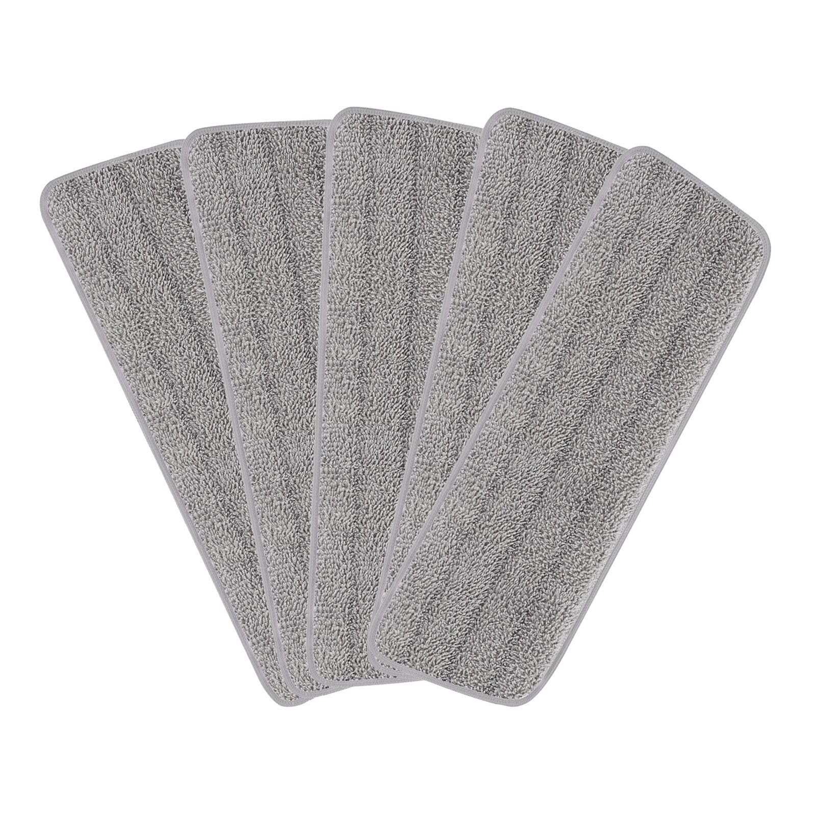 16.5 inch Reusable Mop Pads Microfiber Spray Mop Replacement Heads for Wet/Dry Mops Compatible with Bona Floor Care System (5 Pack)