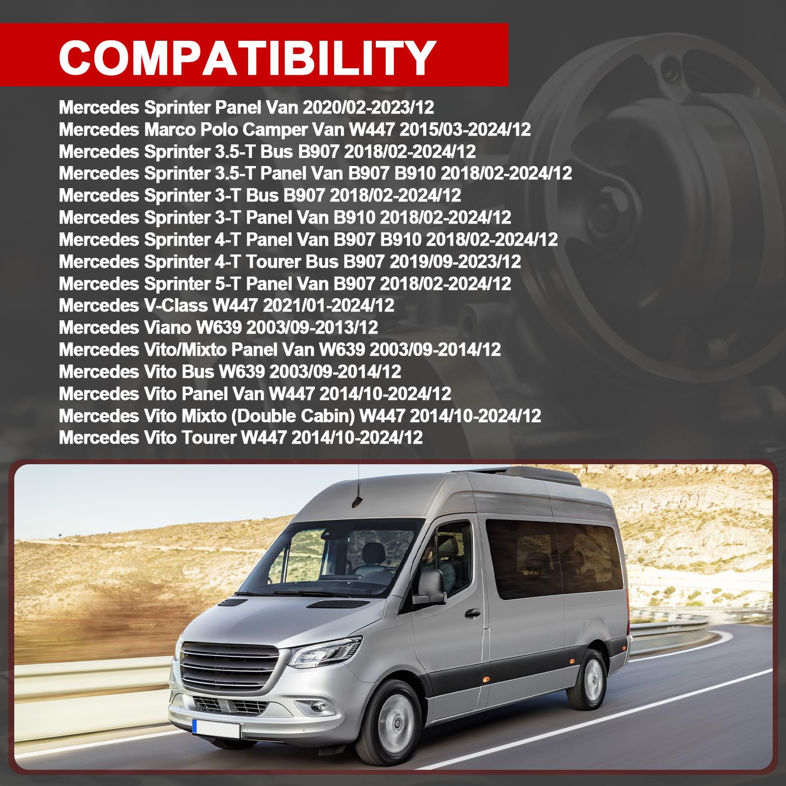 Türkontaktschalter OE# A6398200654 9078213000 kompatibel mit Mercedes V-Klasse W447, Vito W447, Marco Polo W447, Viano W639, Vito W639, Sprinter W907 W910 (907, 910) Kontaktstecker 5-polig
