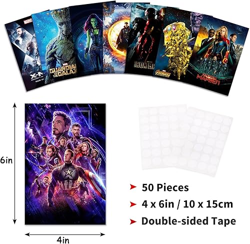 Miniatura 2 de LINPILET Kit de collage de pared de películas 50 piezas imágenes estéticas colección de fotos de película collage de arte de pared decoración de