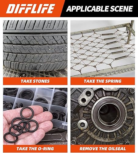 Miniatura 6 de Juego de 4 piezas de púas y ganchos, sello de aceite para automóvil, junta tórica, mini extractor, extractor de ganchos (4 piezas)