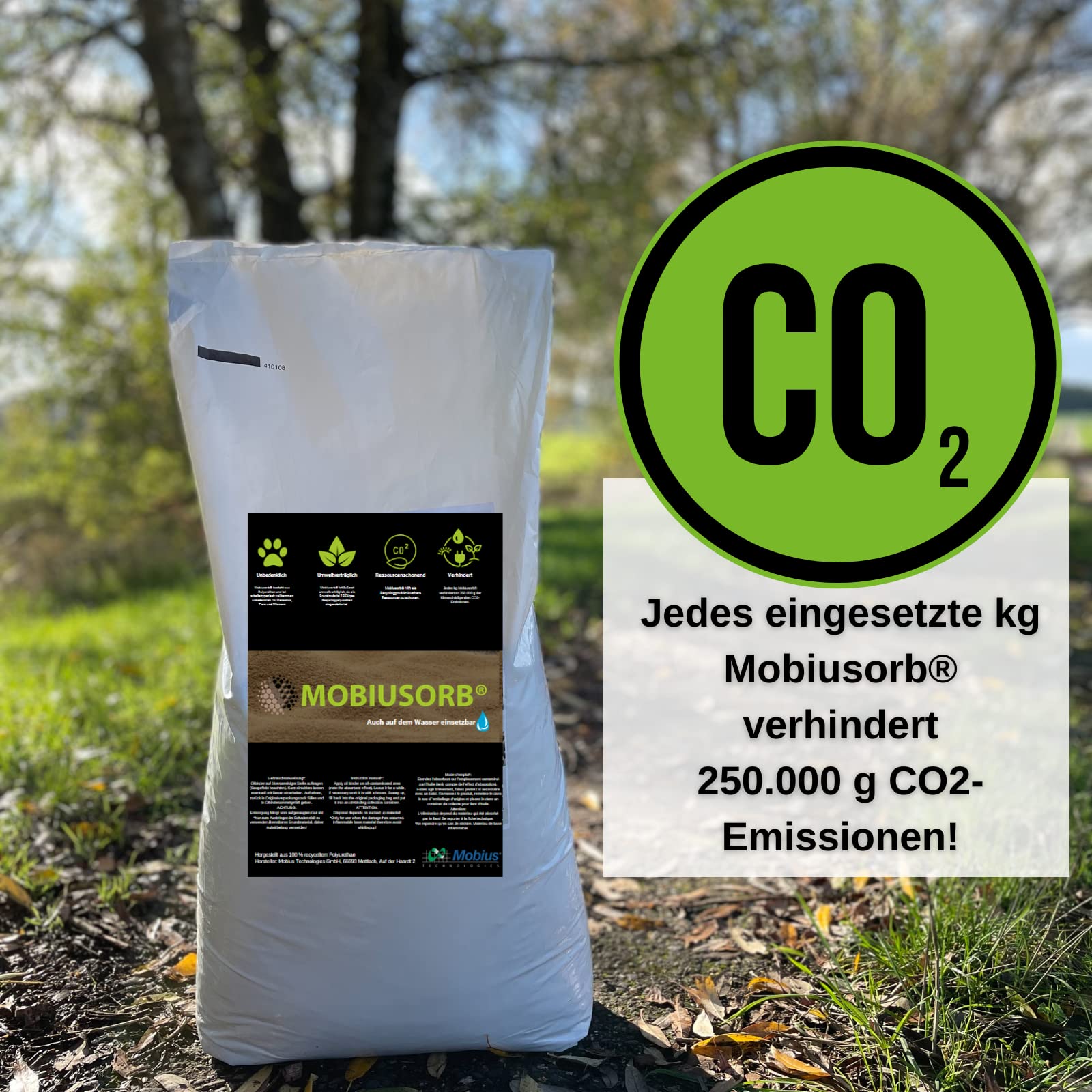 Ölbinder Granulat 50 l saugstark nachhaltig ressourcenschonend Klimaschutzeffekt aus Kühlschrankrückproduktion Made in Germany prävention Auffangwannen 16 kg