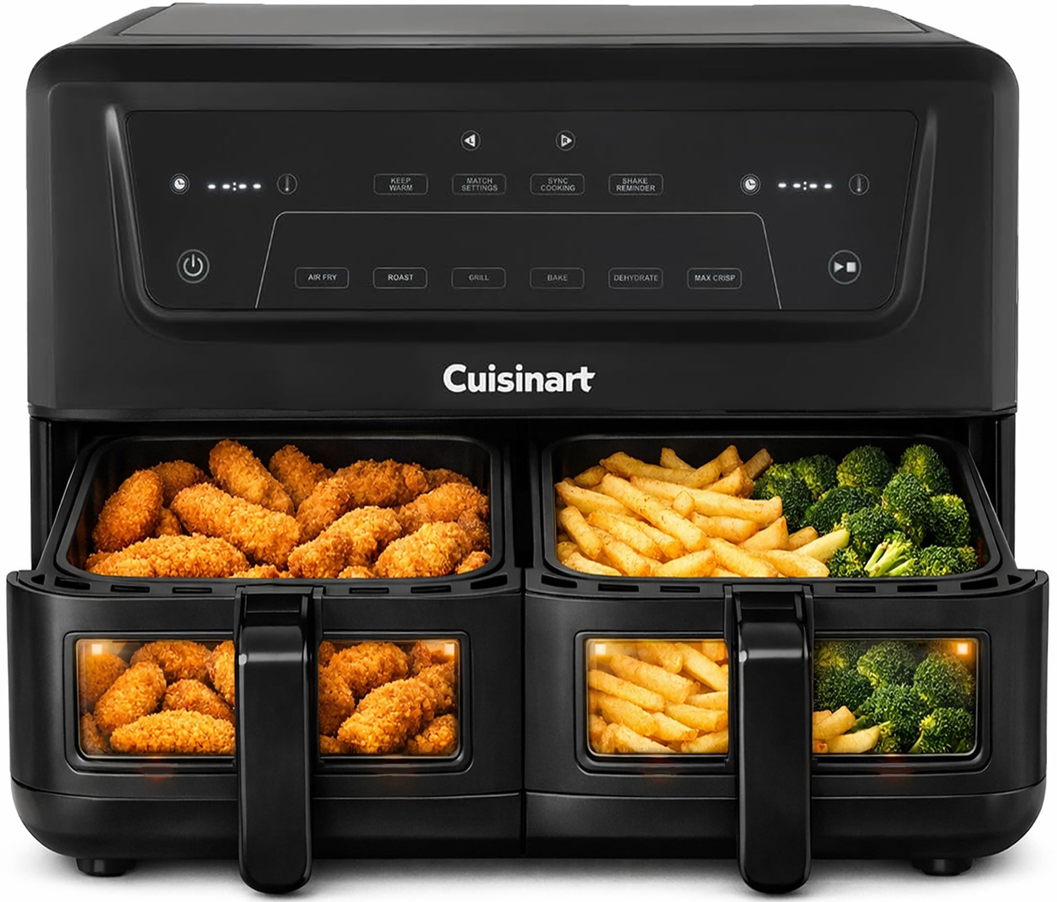 Cuisinart XXL Dual-Zone Air Fryer | PFAS Free | Chemical-free cooking | Air Fry, Roast, Grill, Bake, Dehydrate, Max Crisp, and Keep Warm |Dual drawers