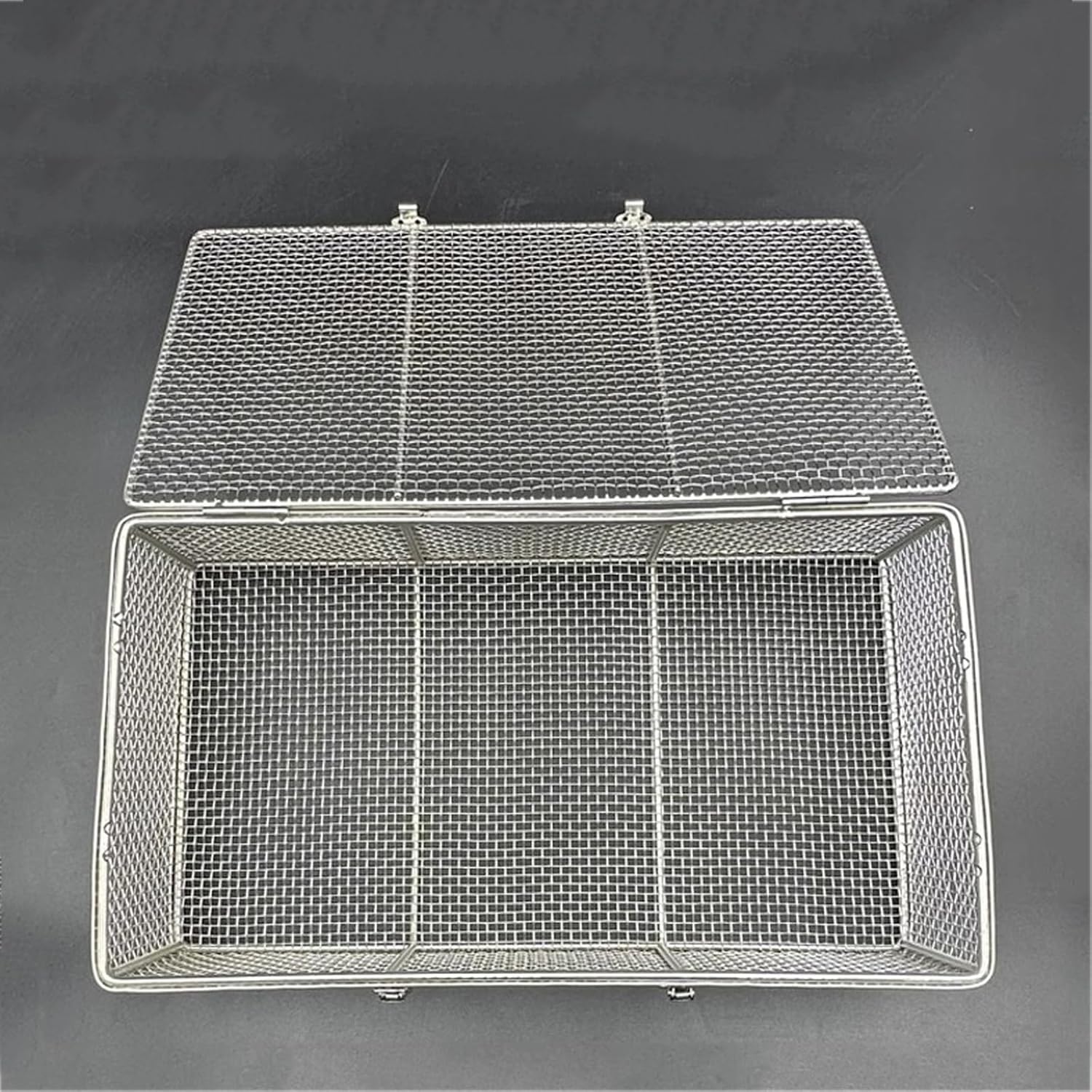 Medical Instrument Operating Basket with Cover, Surgical Tray, 304 Stainless Steel Sterilization, Medical Tray, Suitable for Hospitals, Surgeries, Dental Instruments, Etc., Dental Trays