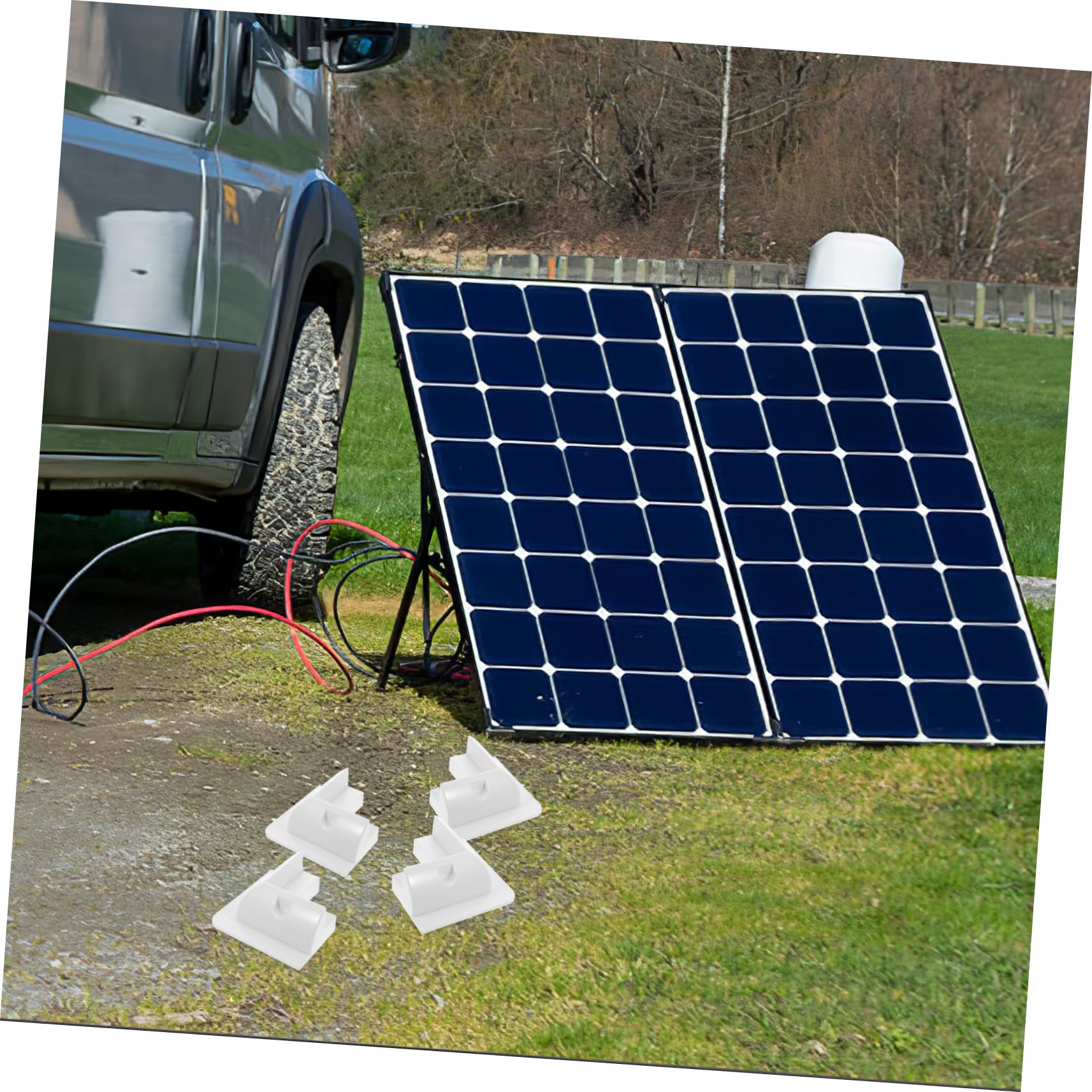 Gatuida Supporto per Pannello Solare Staffa di Montaggio per Pannello Solare di Staffe per Pannelli Solari Adatto per Camper Roulotte e Tetti Piani