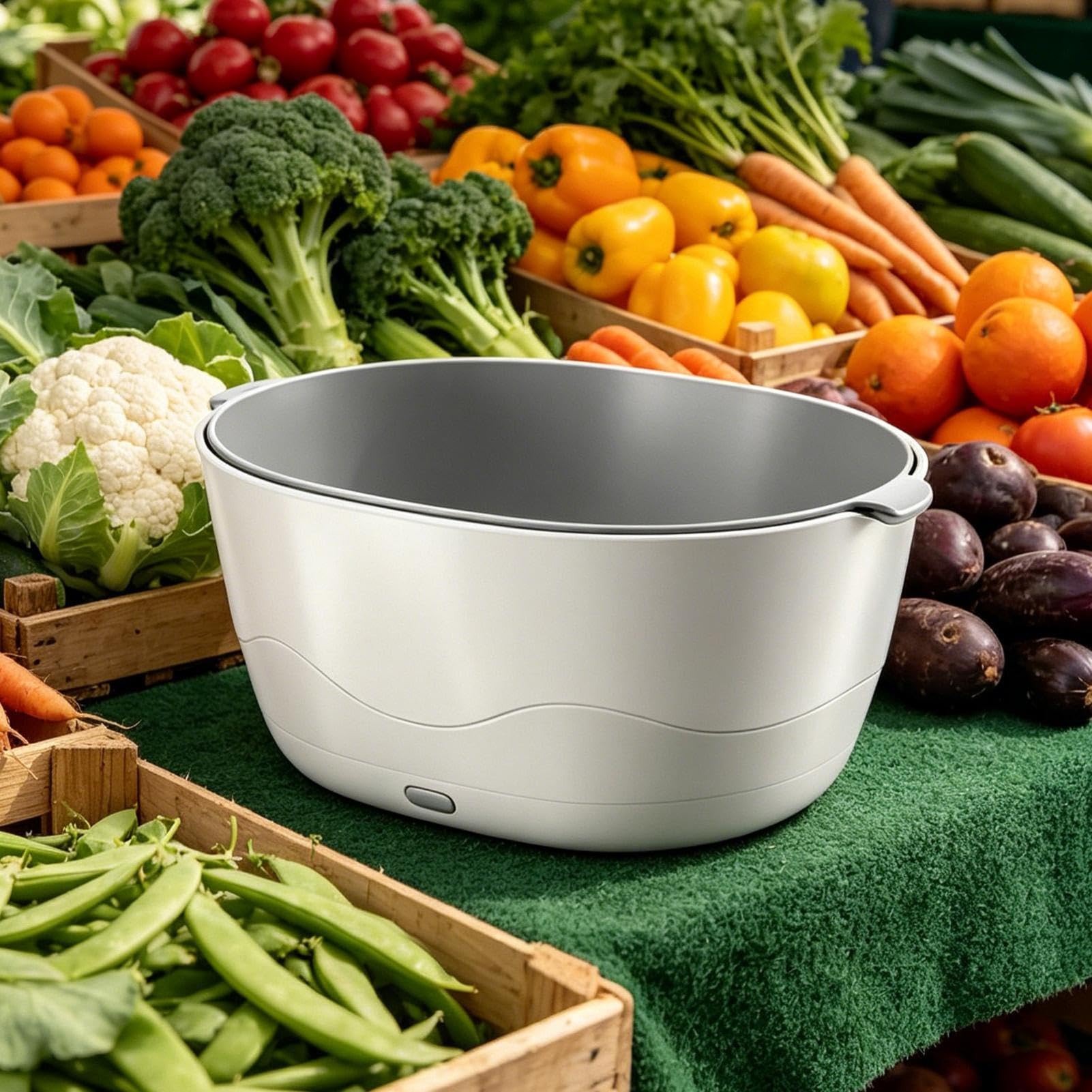 Lavadora de Verduras Dispositivo Automático Impermeable de Doble Capa