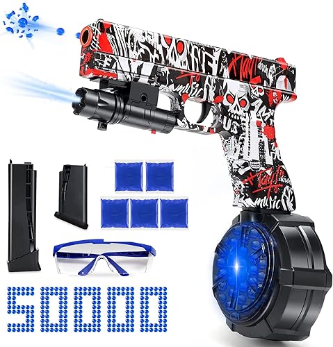 Pistola de gel eléctrica con 50000 bolas de gel de agua, pistola de gel de alto rendimiento, pistola de juguete genial, cumpleaños para niños y