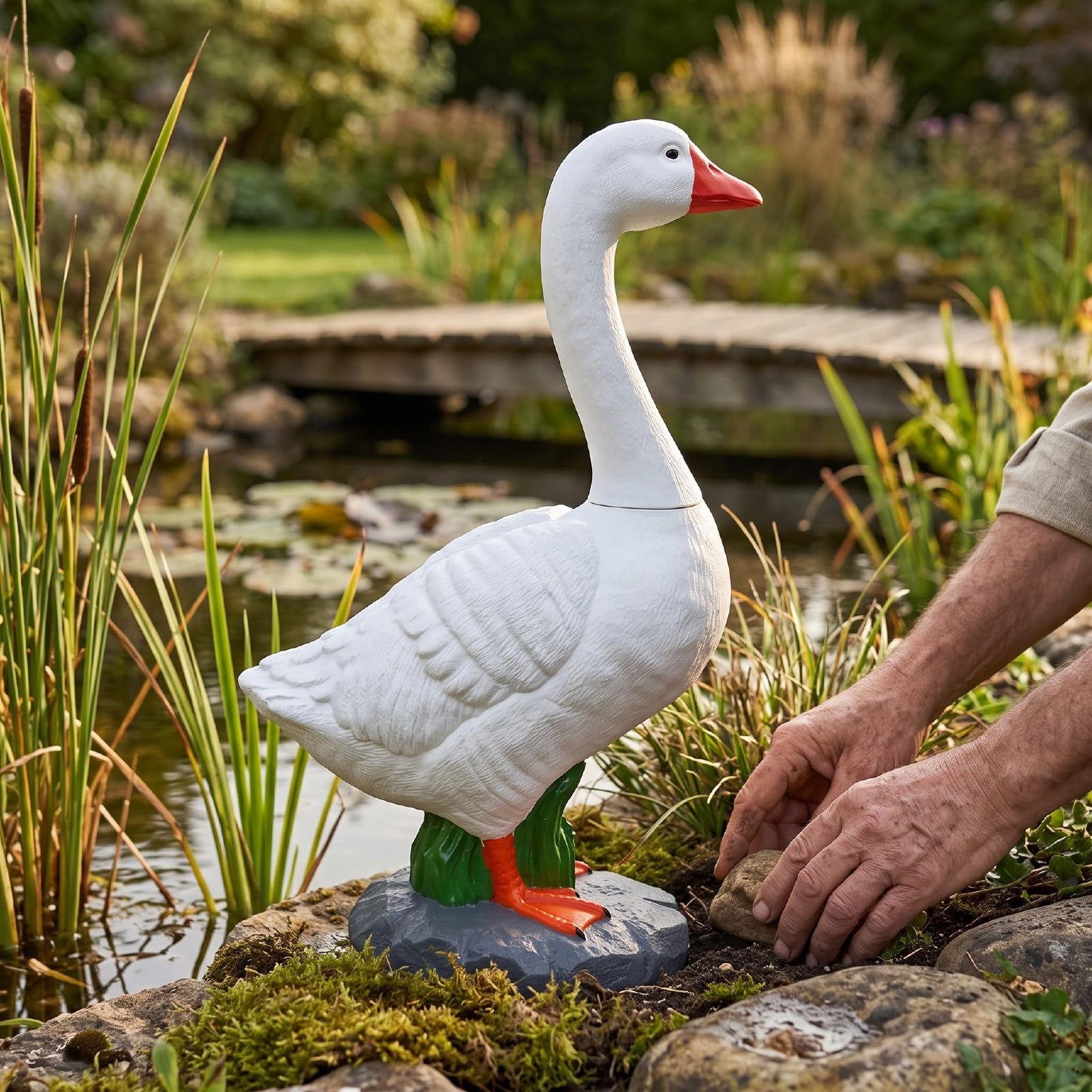 Topiky Oca da Giardino 23 Pollici, Decorazione Rustica in Resina per