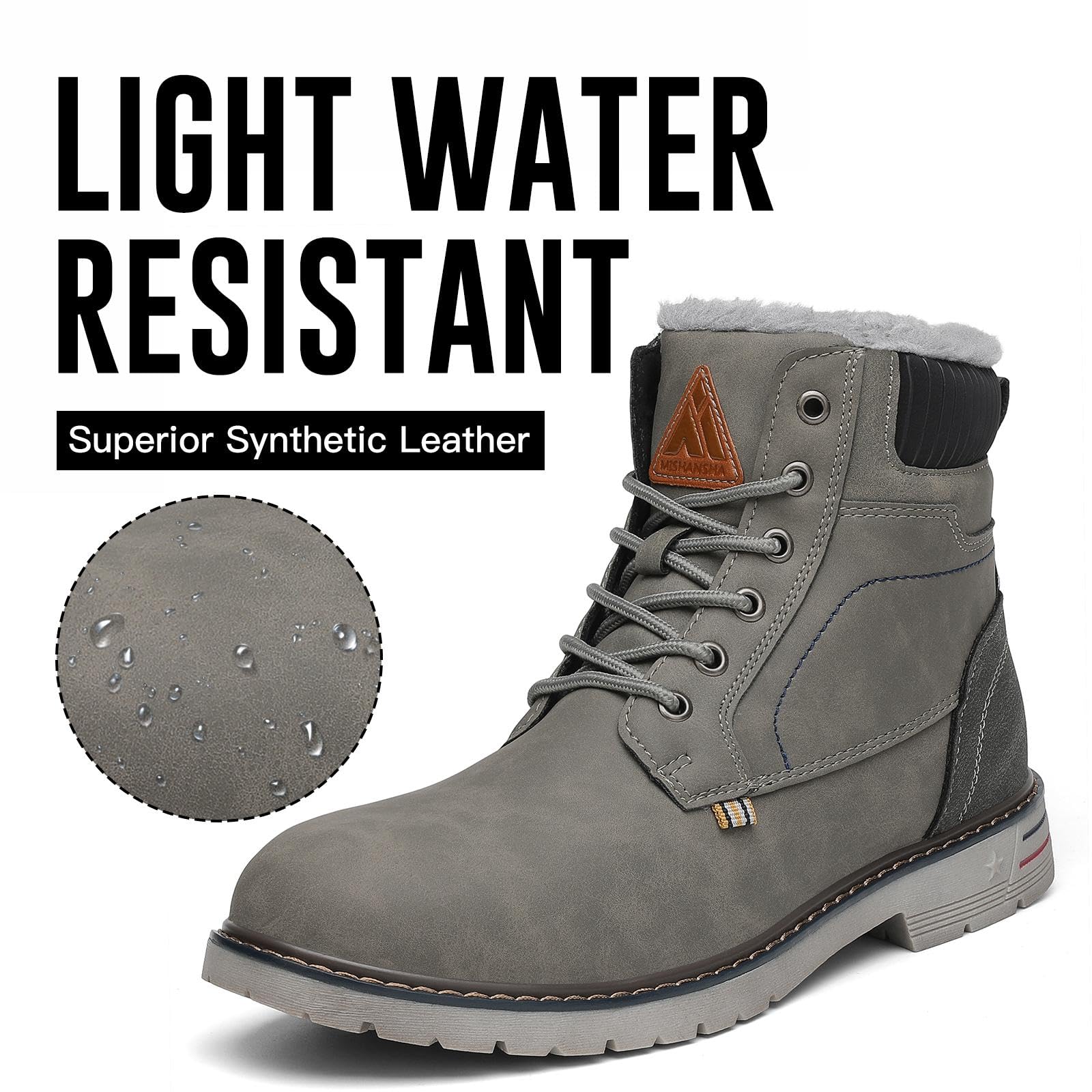 Mishansha Scarpe Uomo Stivaletti da Trekking Eleganti Scarpe da Ginnastica Stivali da Escursionismo Invernali Impermeabile Outdoor