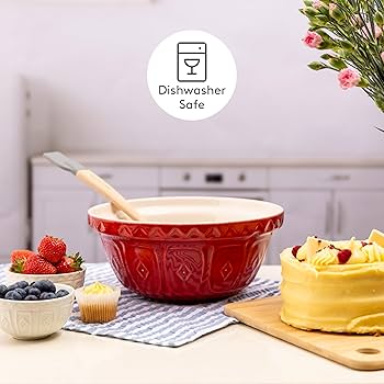 MMM様 レッド 24cm Amazon.com: Mason Cash Color Mix S24 (2.15 Qt) Mixing Bowl | Red