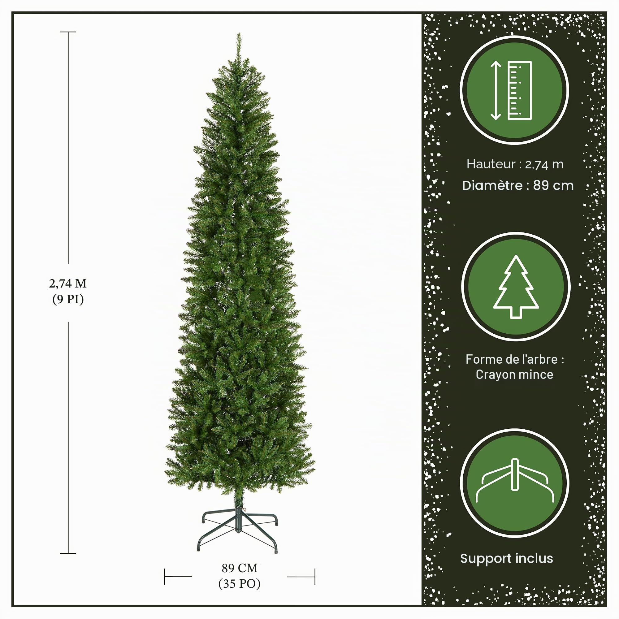National Tree Company KW7-500-90 Arbre à Crayons en Sapin de Kingswood Vert 8 à 10 Pieds