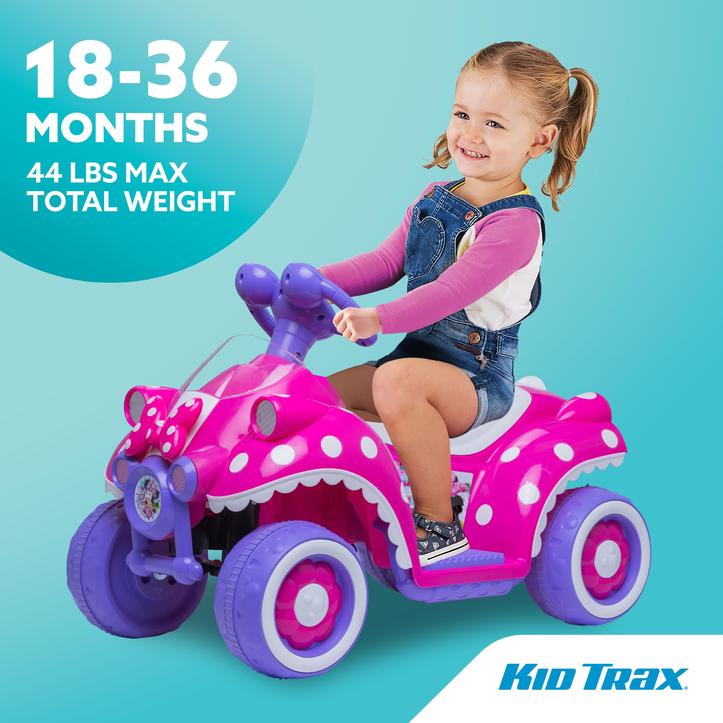 Amazon.com: Kid Trax Toddler Disney Minnie Mouse Quad Ride-On
