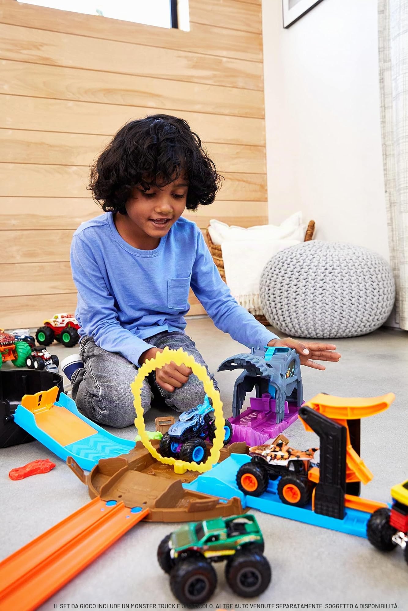 Hot Wheels Mega Wrex Lanciatore Monster Truck con Macchinina
