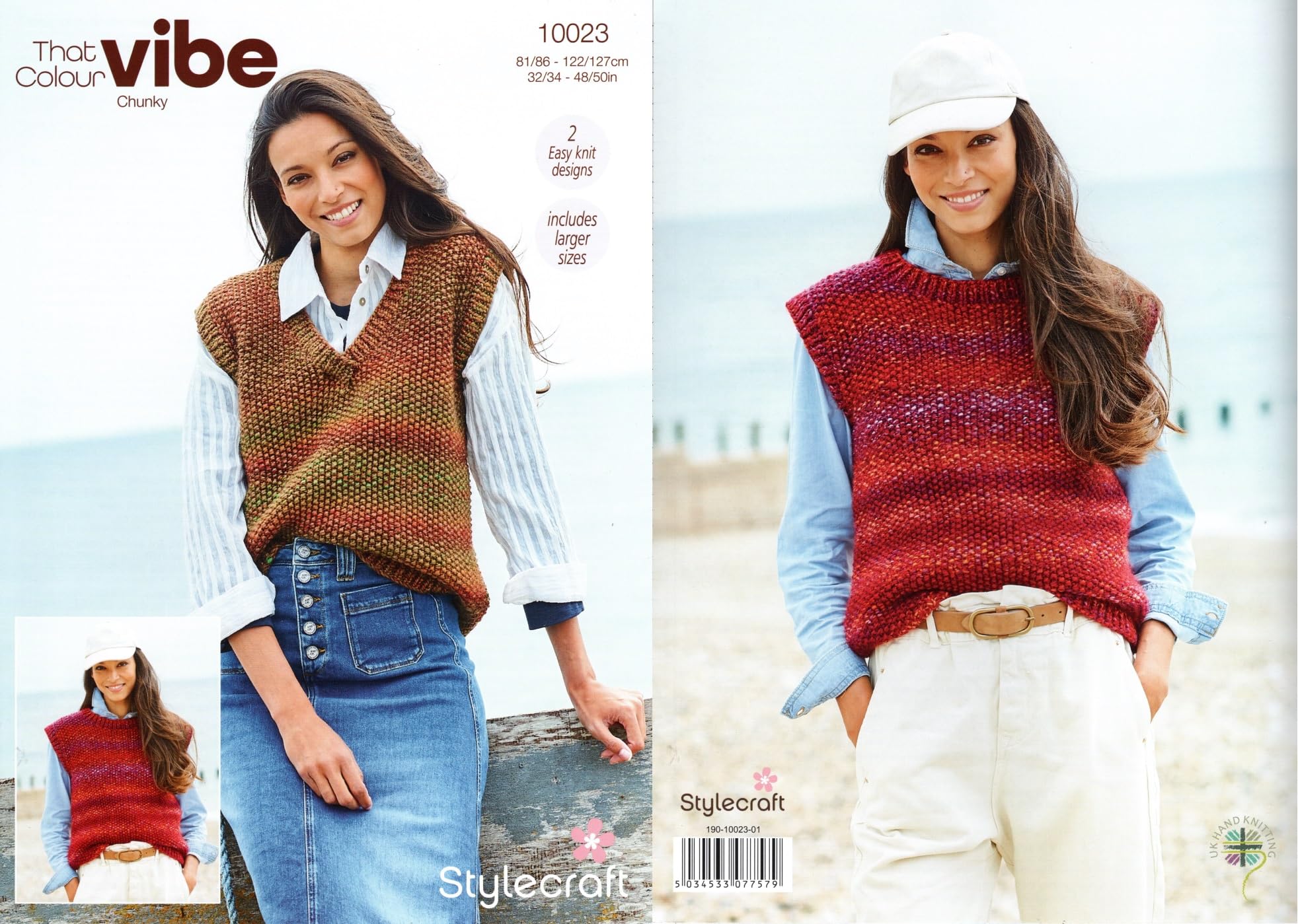 Stylecraft Vibe Chunky Knitting Pattern - 10023 Ladies Tank Tops