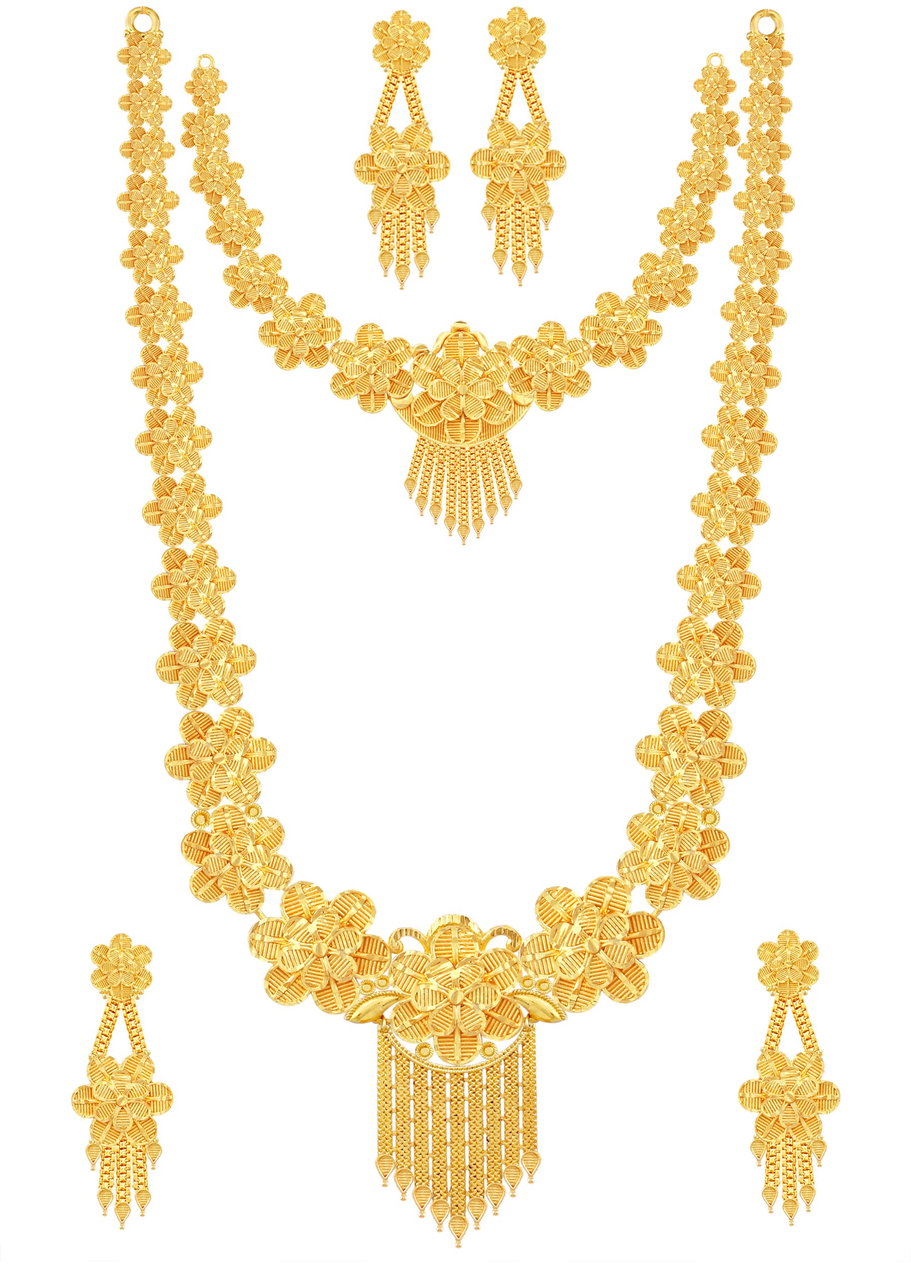 Mansiyaorange Combo Of Two Forming Floral Golden Choker And Long Rani Haar Necklace SetS/Jewelry/Jualry/Necklace/Jewellery/julry Set For Women (B0BGZZP9MV) Amazon Price History, Amazon Price Tracker