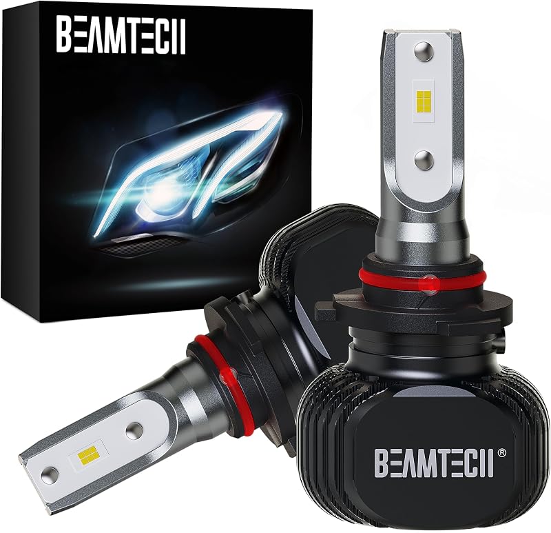 Lâmpadas de neblina BEAMTECH 9005/HB3 S1 12 V 50 W luz branca 6500K – Kit com 2 unidades