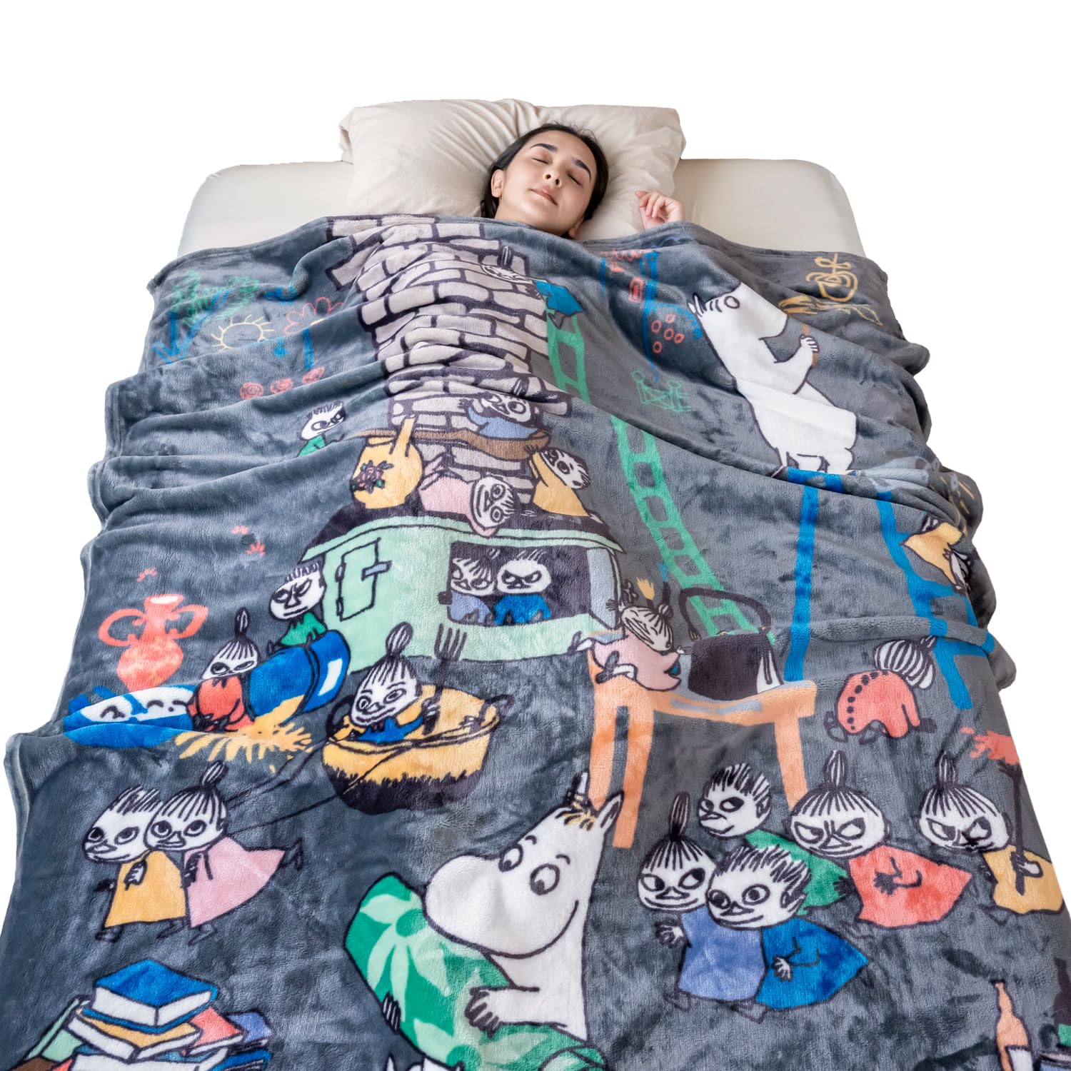 Amazon｜ムーミン インクジェット プリント毛布 シングルサイズ 140