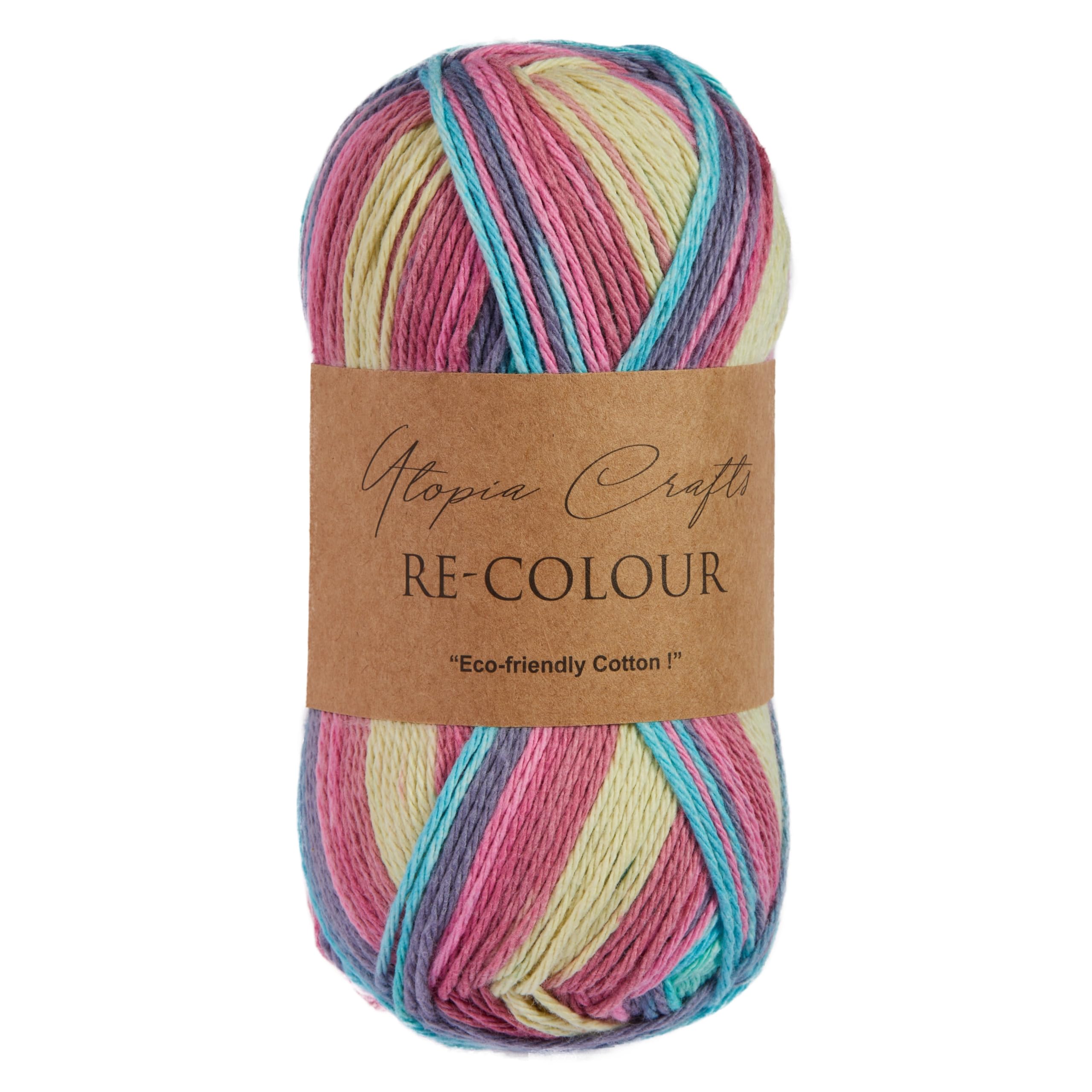 Utopia Crafts Re-Colour Knitting & Crochet Yarn 100g (Tropical Mix)