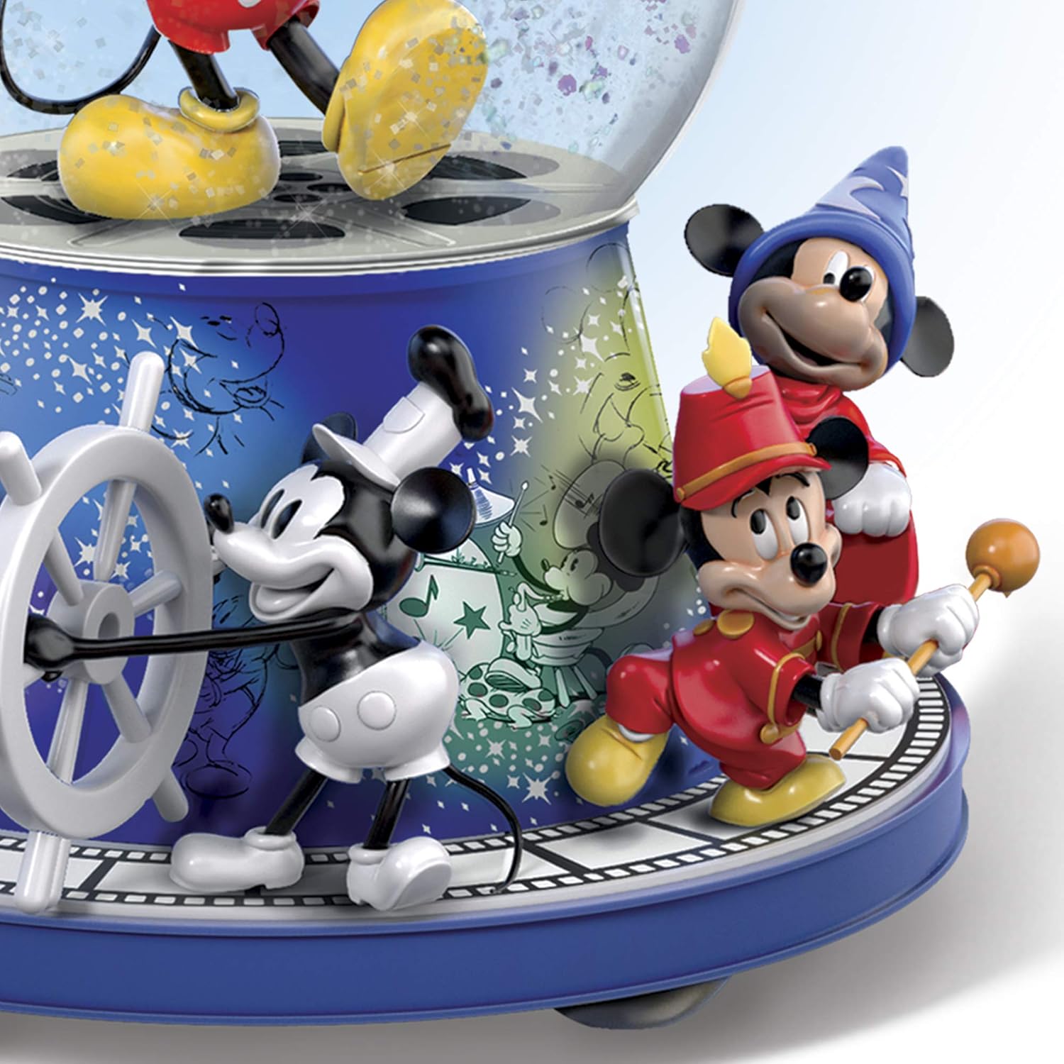 Disney Mickey Mouse Bradford Exchange Glitter Globe with Motion and Music