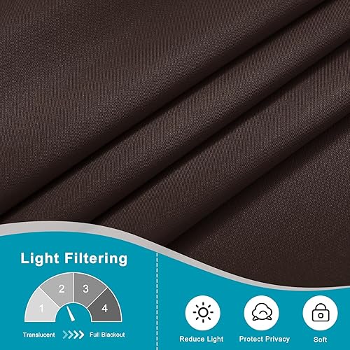 Miniatura 71 de Hiasan Cortinas para ventana de puerta delantera, bolsillo para barra, cortina de privacidad semitransparente para puerta francesa, 1 panel