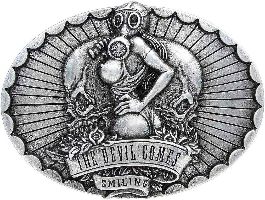 Western Unique Punk Biker Buckle Antique Engraved Belt Buckle fits 1-1/2"(38mm) Belt Strap