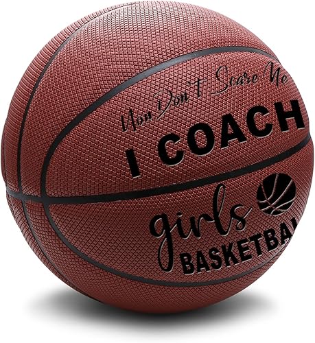 DTUWRCP Balón de baloncesto de 29.5 pulgadas, para exteriores, interiores, hombres, tamaño oficial, 7, regalo de agradecimiento para entrenador de