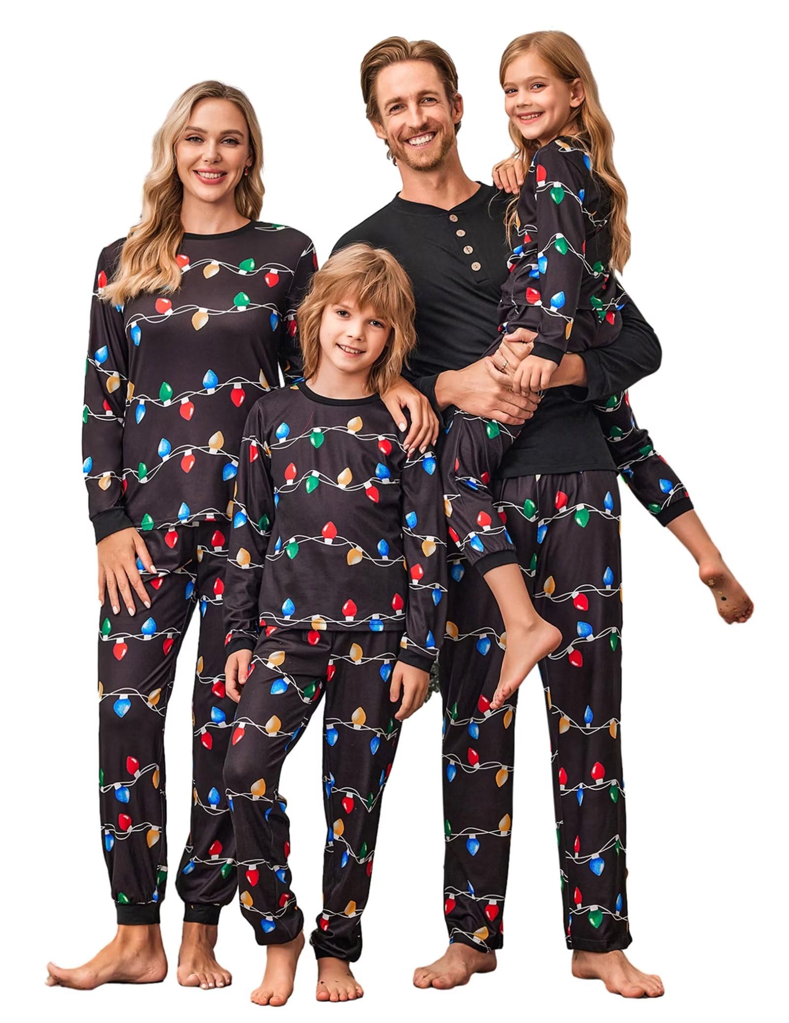Family Christmas Pajamas Matching Sets Womens Mens Pjs Long Sleeve Sleepwear Holiday Lounge Sets-image-0