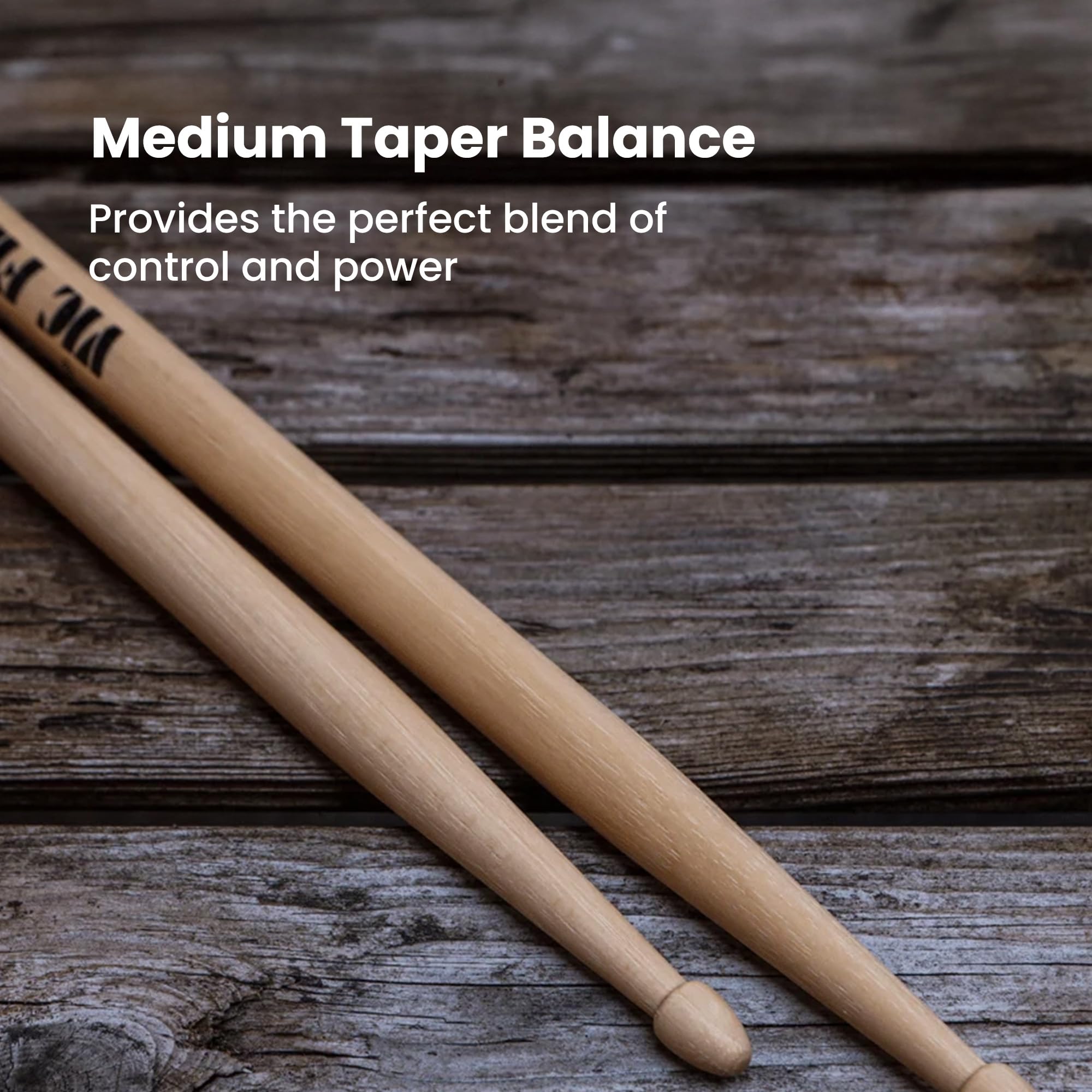 Vic Firth Bacchette per Batteria Serie American Classic 5B Hickory Americano Punta di Legno 4 x paia pacchetto di valore