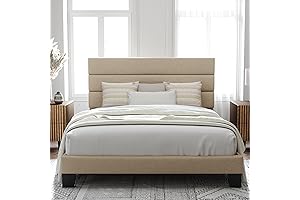Allewie Queen Bed Frame Cream: Comfort and Style for Your Bedroom Oasis