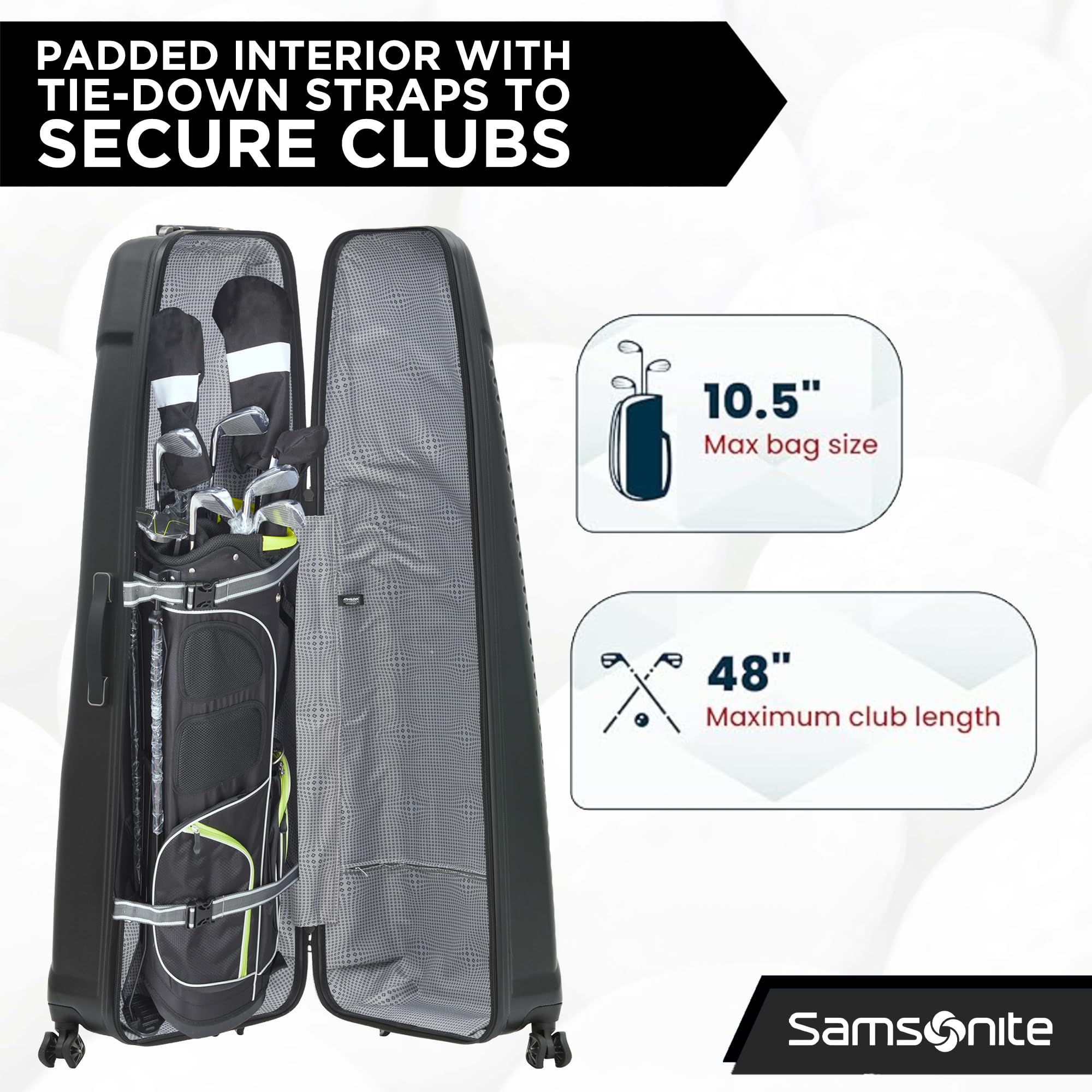 Amazon | Samsonite Tour Pro ゴルフトラベルバッグ エアライン用