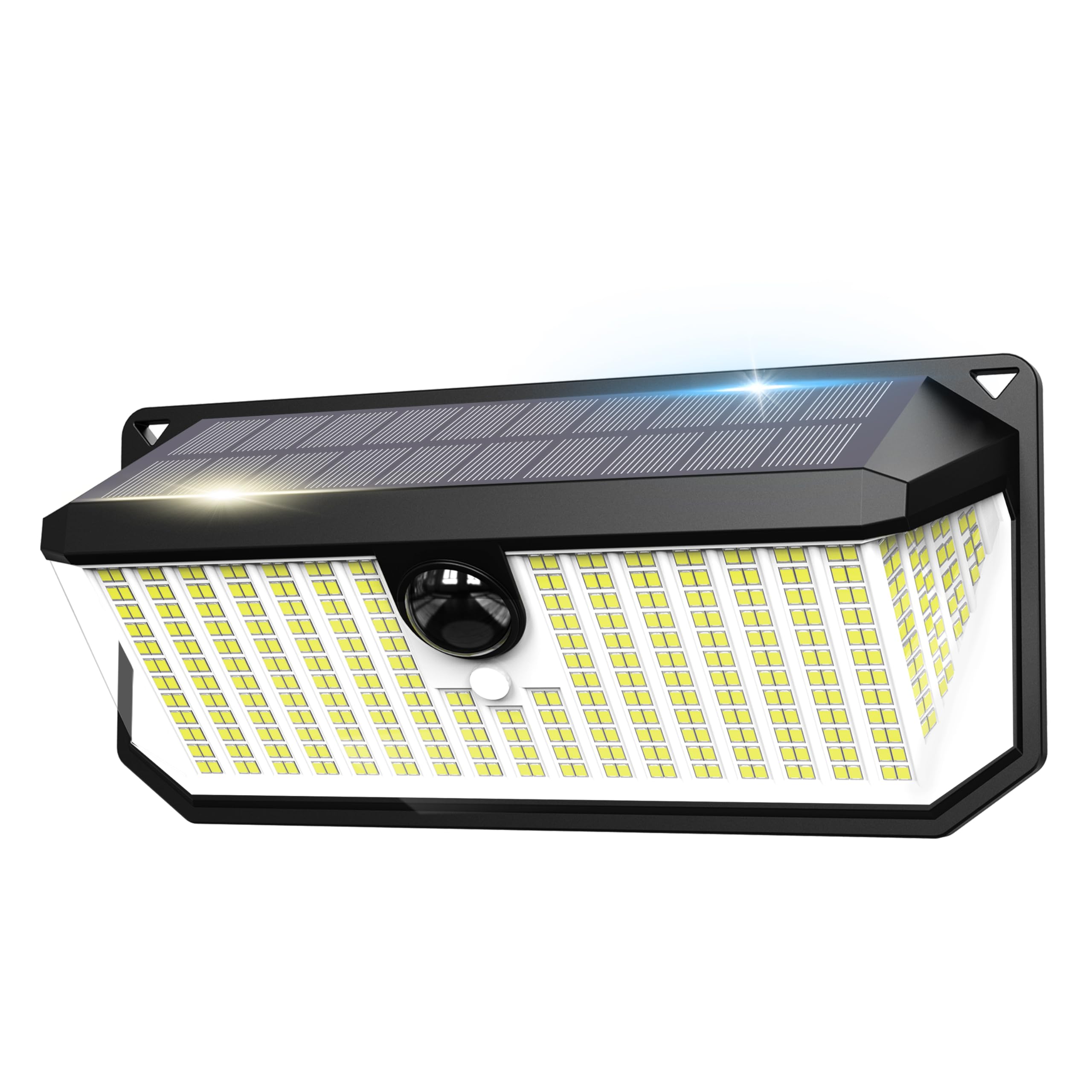 466LED 4000Lm Solar Light Outdoor Waterproof for Security, 270° Angle & 3 Lighting Modes Motion Sensor Outdoor Lights IP68 Solar Lights for Porch Fence Garden Backyard Dusk Garage 1pack