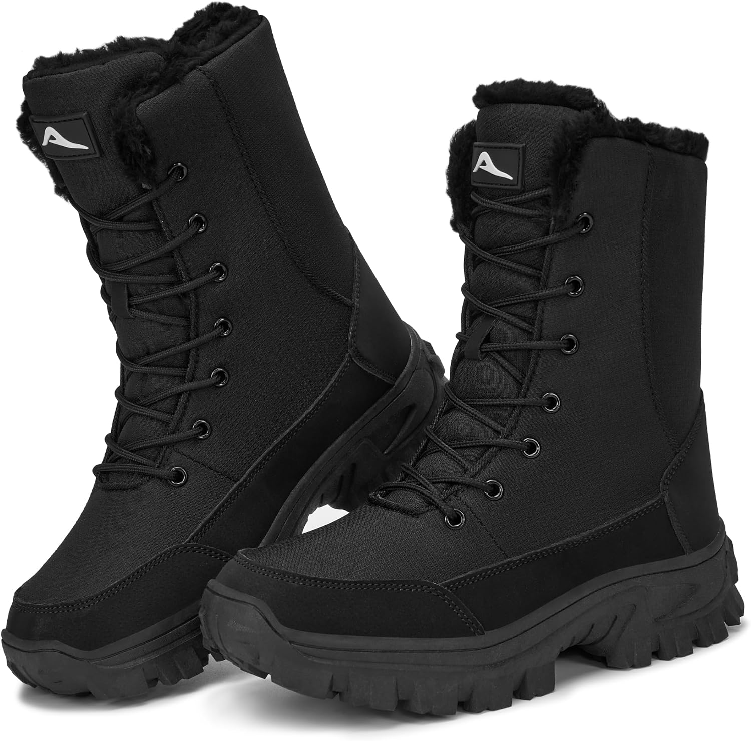 Ecetana Womens Winter Snow Boots: Waterproof Warm Fur Lined Comfortable Boots Non Slip Mid-Calf Outdoor Shoes for Walking