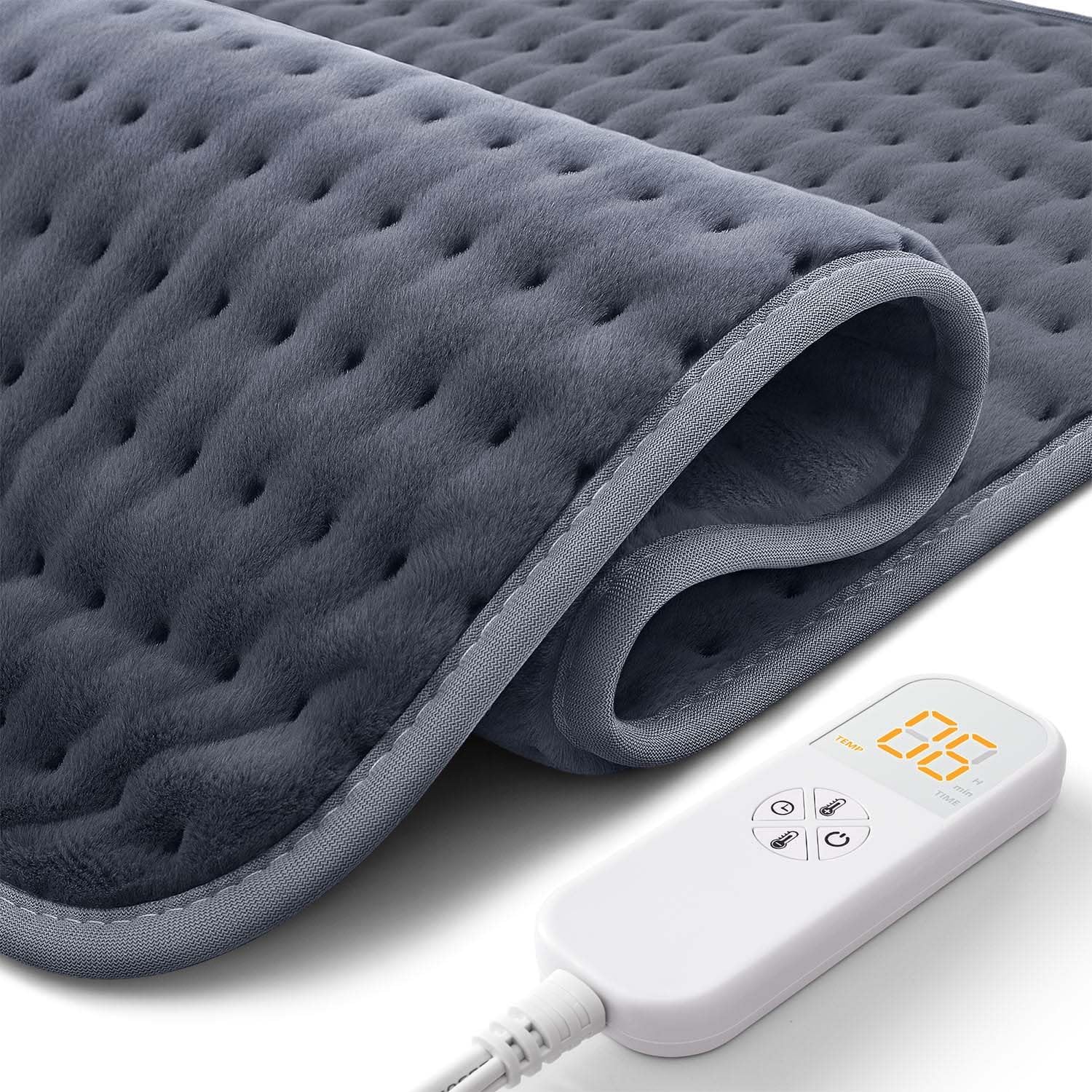 Ultra-Wide Microplush Heating Pad – 20″x24″ Electric Heating Pad for Back, Neck, Shoulder Pain and Cramps – Moist Heat Option, Machine Washable, Auto-Off – Dad Gifts for Father Dad Husband Mens Gifts