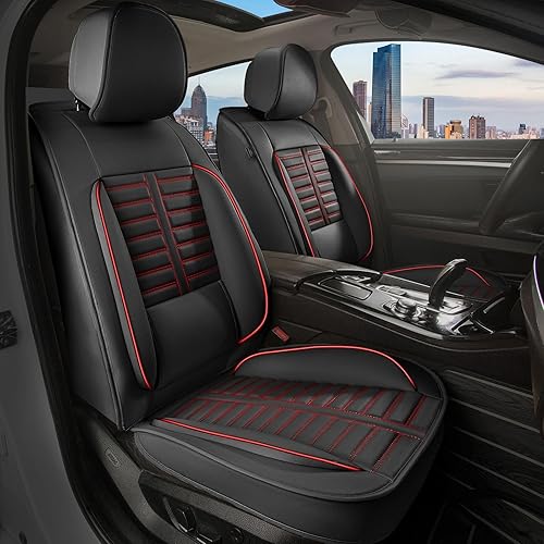 Fundas de asiento de automóvil para Dodge Avenger 2008-2014, piel sintética, 2 asientos delanteros, impermeables, accesorios interiores, funda de