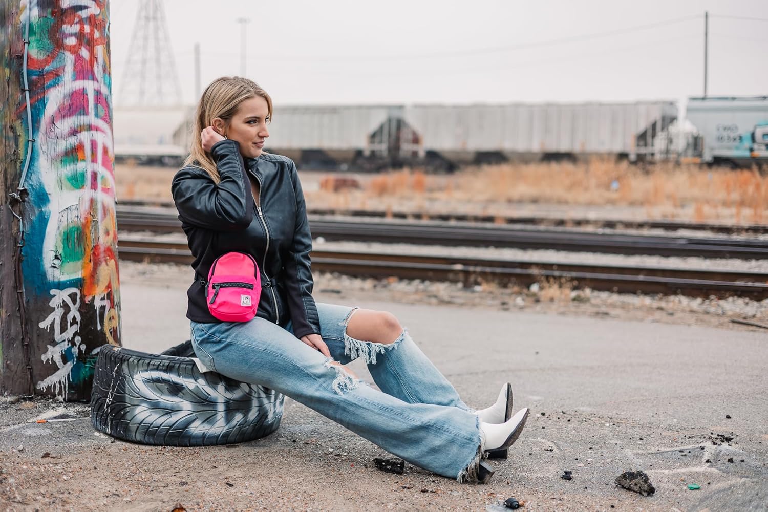 Stargazer Mini Convertible Backpack - Neon - Multi Neon - Image 6