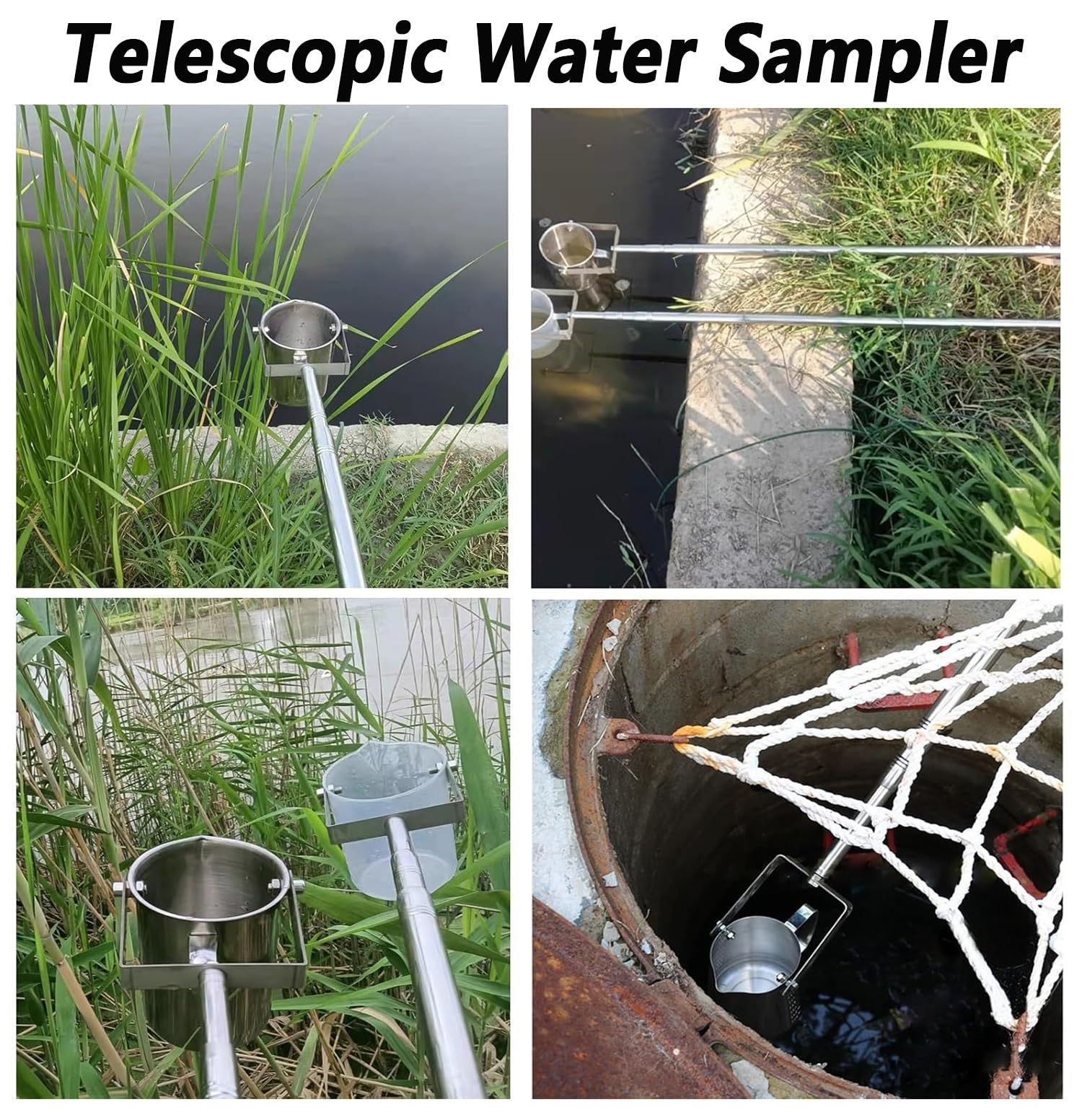 Campionatore telescopico per il monitoraggio ambientale, campionamento leggero e facile di estensione