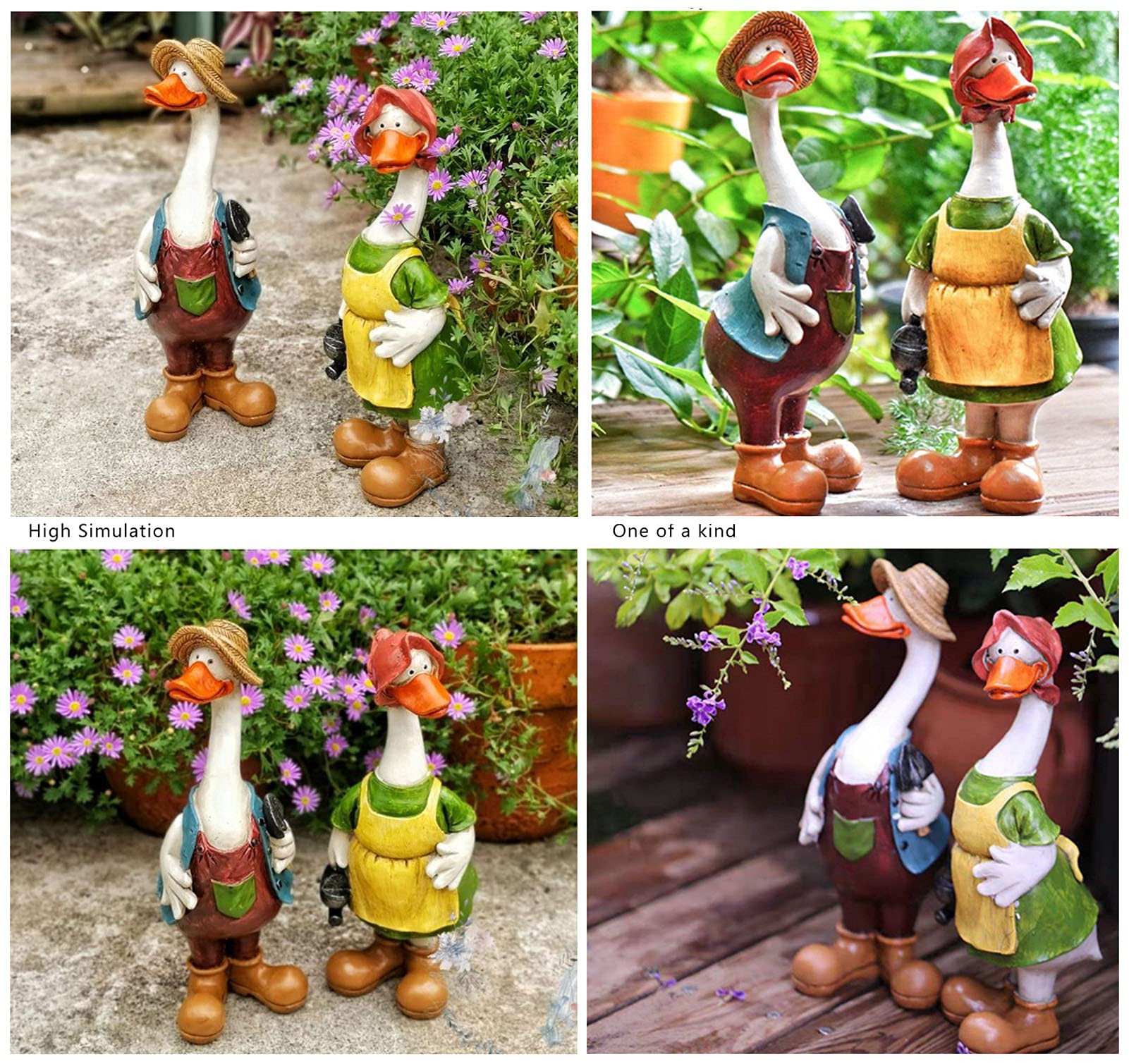Patos Jardín Adorno De Jardín De Resina Pato Animales Jardín Estatua Esculturas Artes Decorativos para La Decoración De Jardín del Patio De Césped