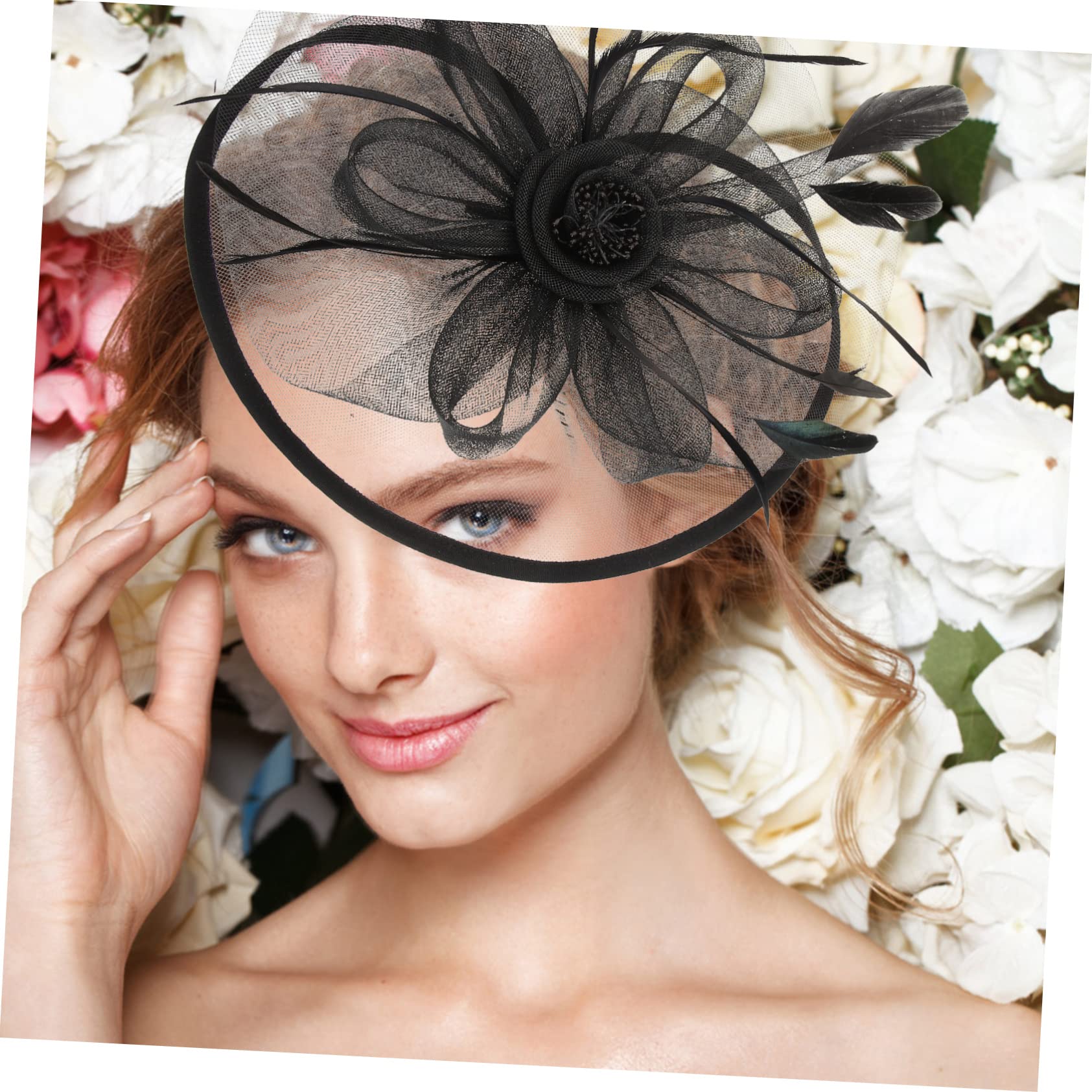 LALAFINA 4pezzi Fascinator Vintage Cerimonie Cappello per Matrimoni Tea Party e Speciali Accessori per