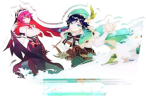 Miniatura 1 de HMPAIMON Genshin Impact - Figura de acrílico de pie, póster de Genshin decoración de mesa periférica
