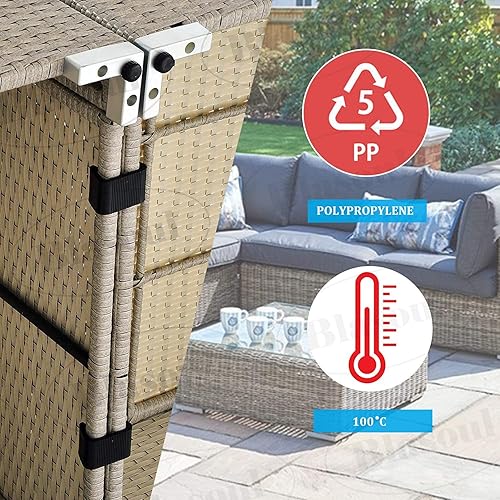 Miniatura 5 de Blasoul Clips de aleación de aluminio para muebles de exterior, clips ajustables para sofá de patio, apto para todos los muebles de mimbre de 1.65 a