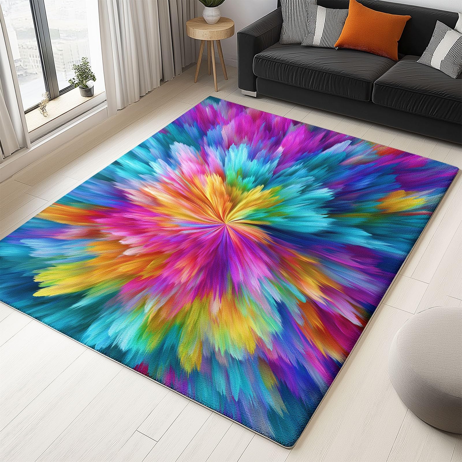 Tapis ultra doux moderne 140 x 200 cm pour salon